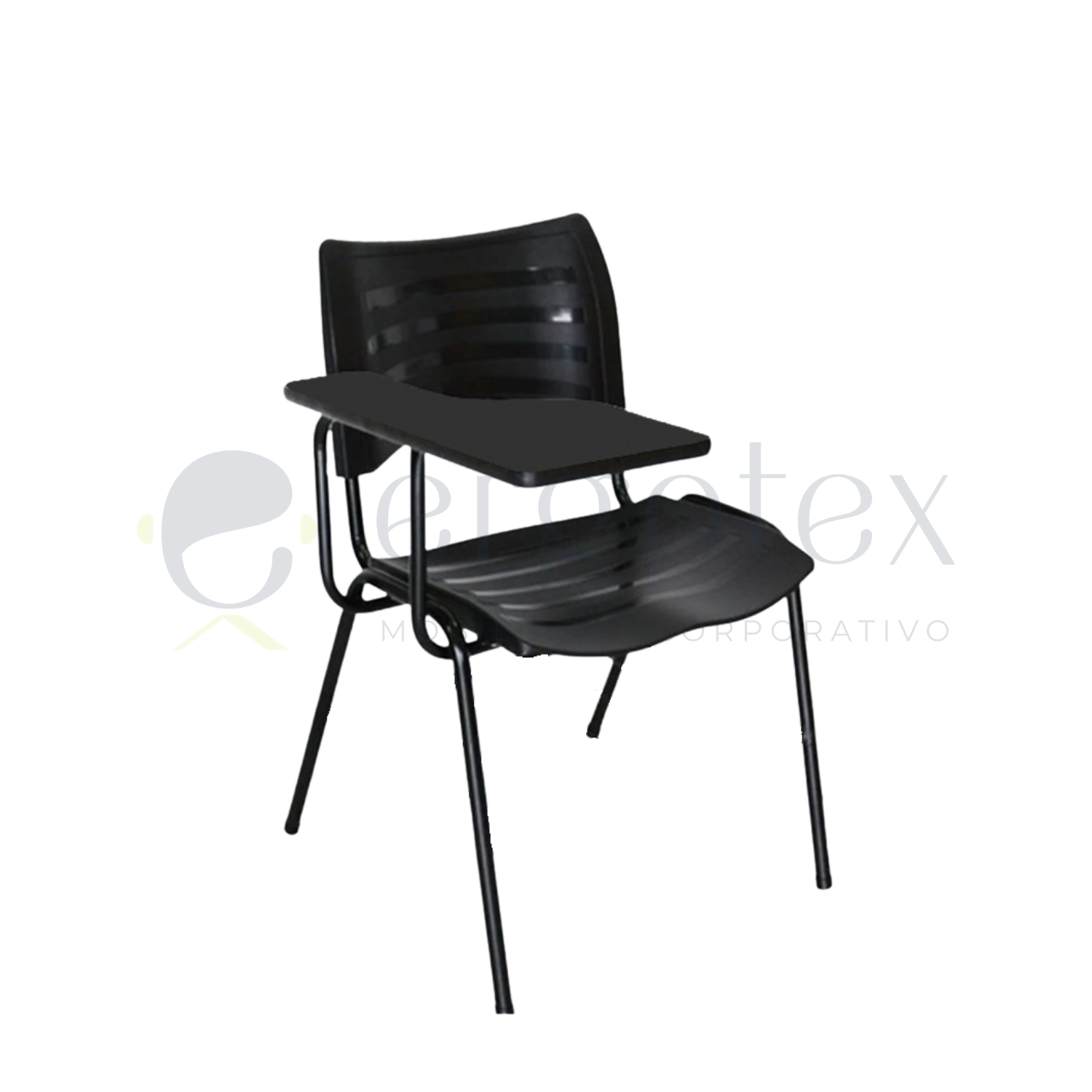 Cadeira Universitária Plástica Prancheta Fixa sem Porta Livros