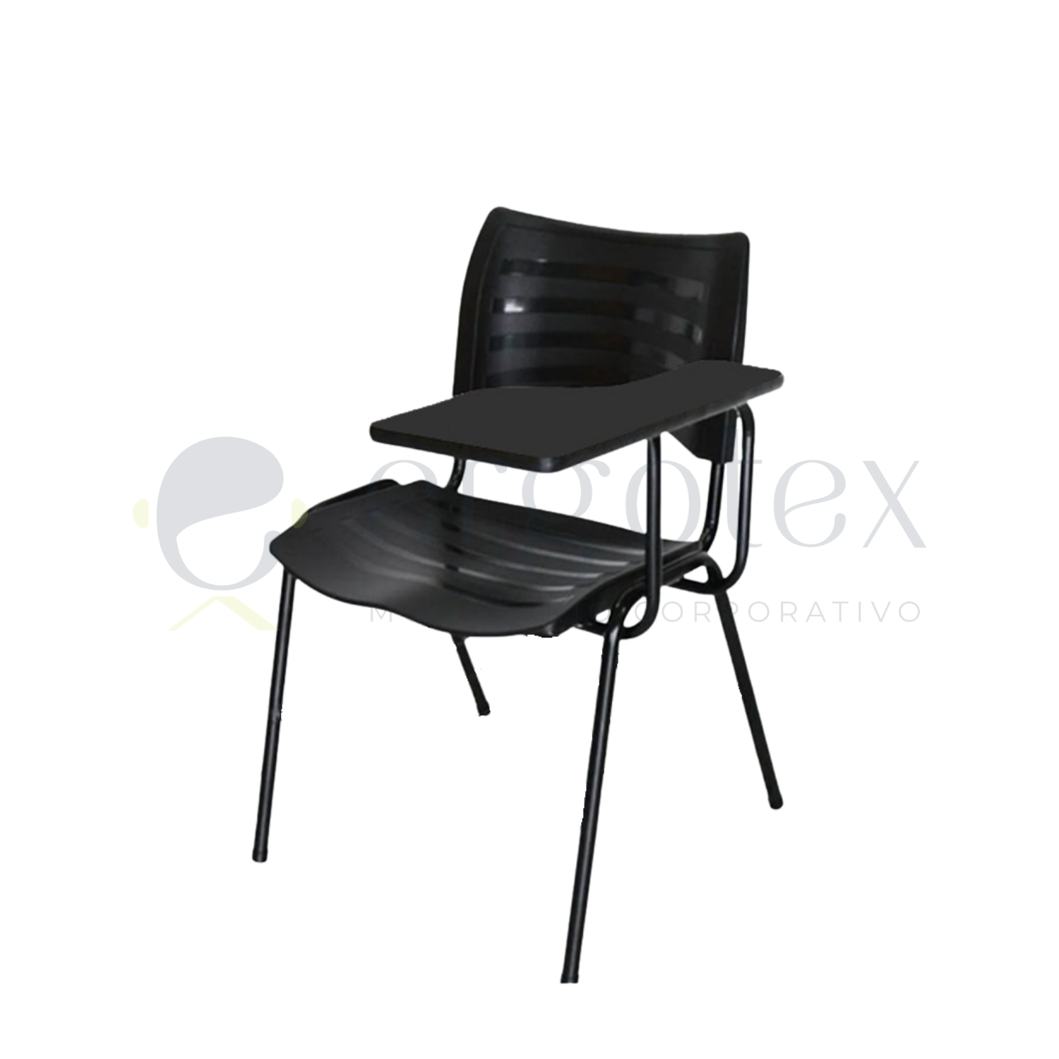Cadeira Universitária Plástica Prancheta Fixa sem Porta Livros