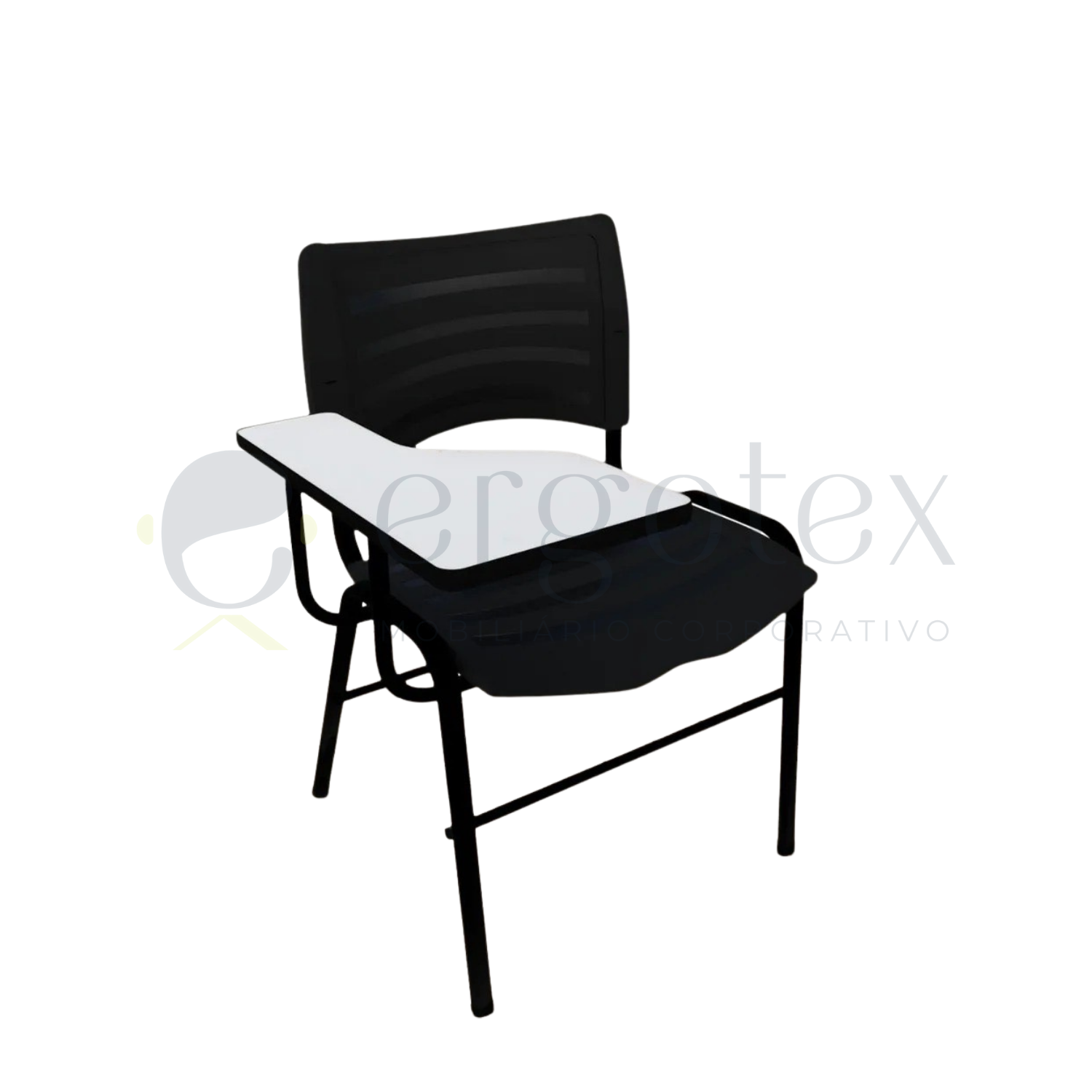 Cadeira Universitária Plástica Prancheta Fixa sem Porta Livros