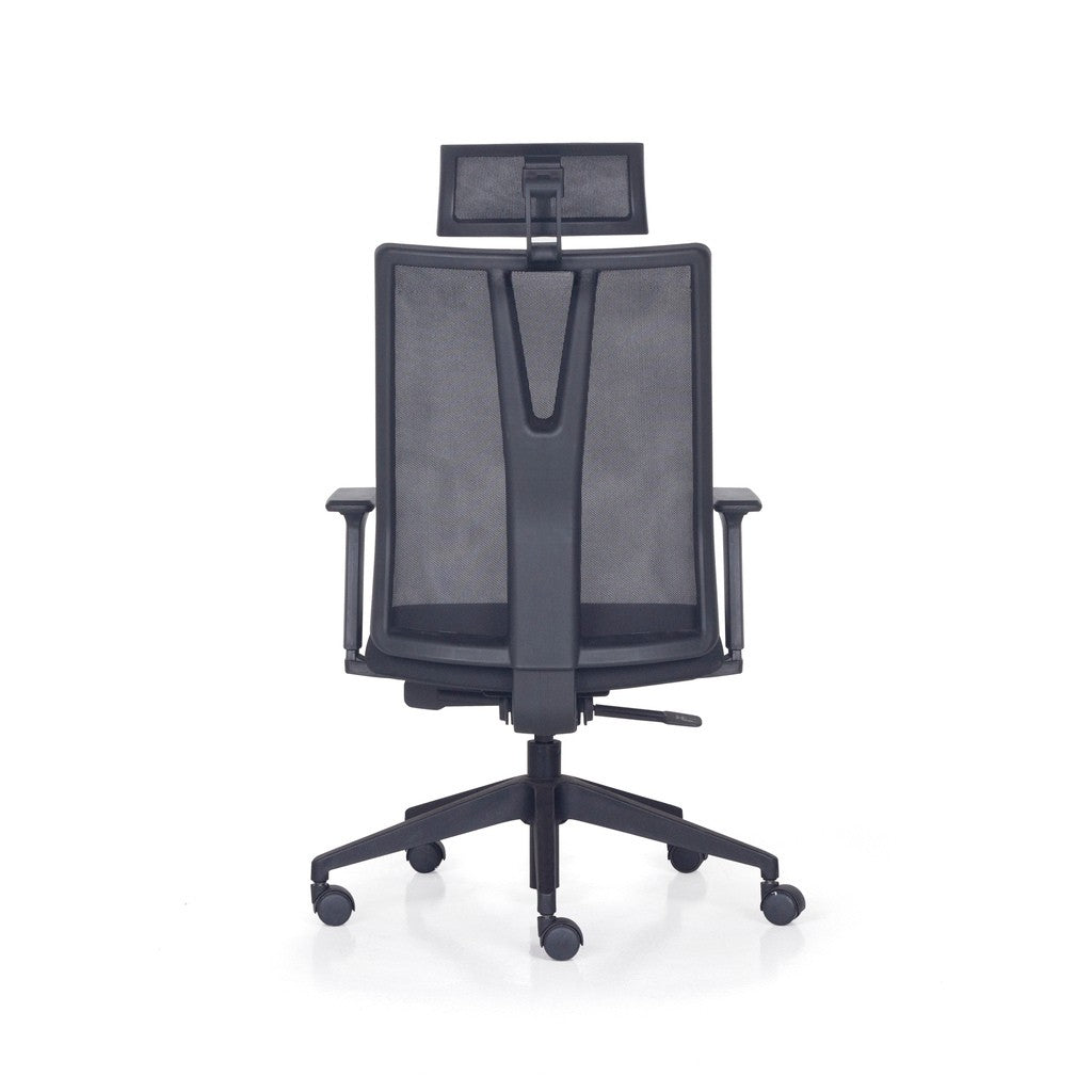 Cadeira Giratoria Presidente Addit com Regulagem no Encosto e Apoio de Cabeça