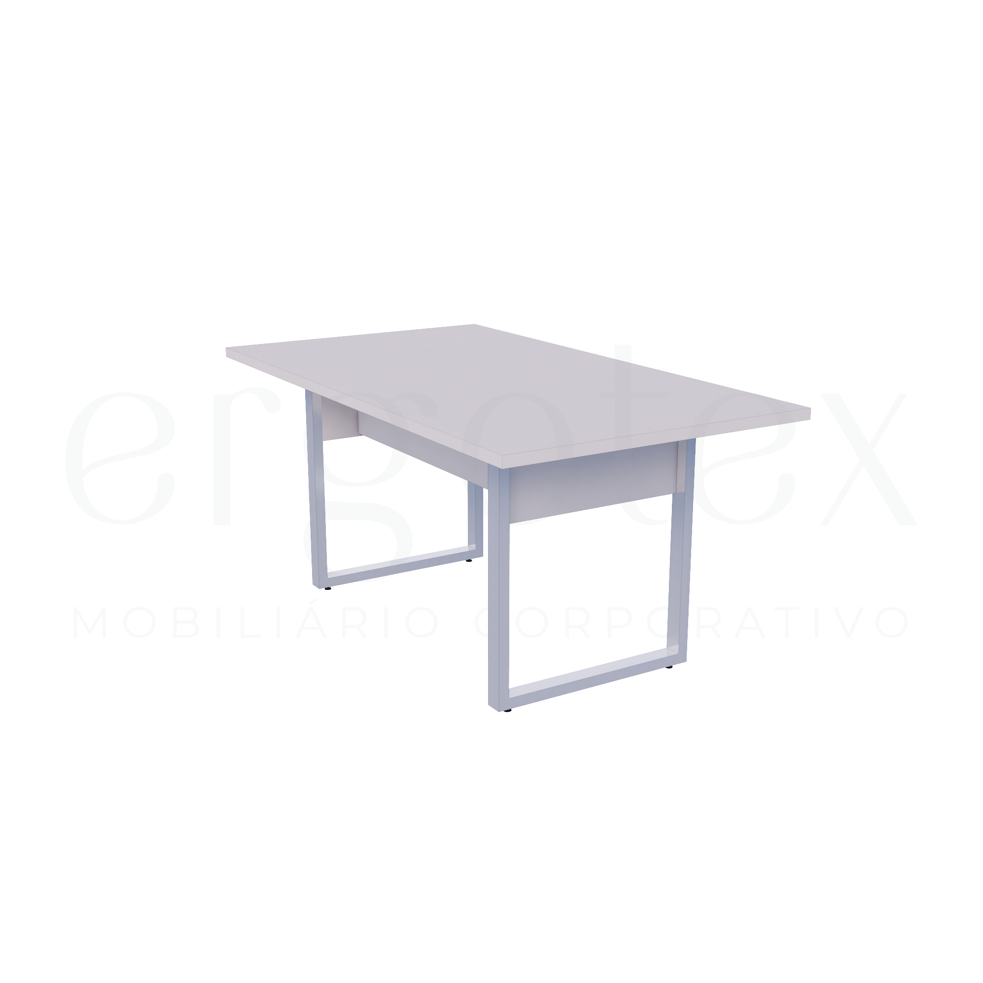 Mesa de Reunião Industrial Tampo 30mm Preto