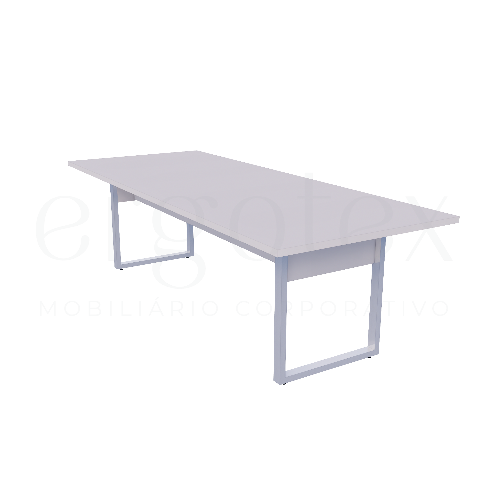 Mesa de Reunião Industrial Tampo 30mm Preto