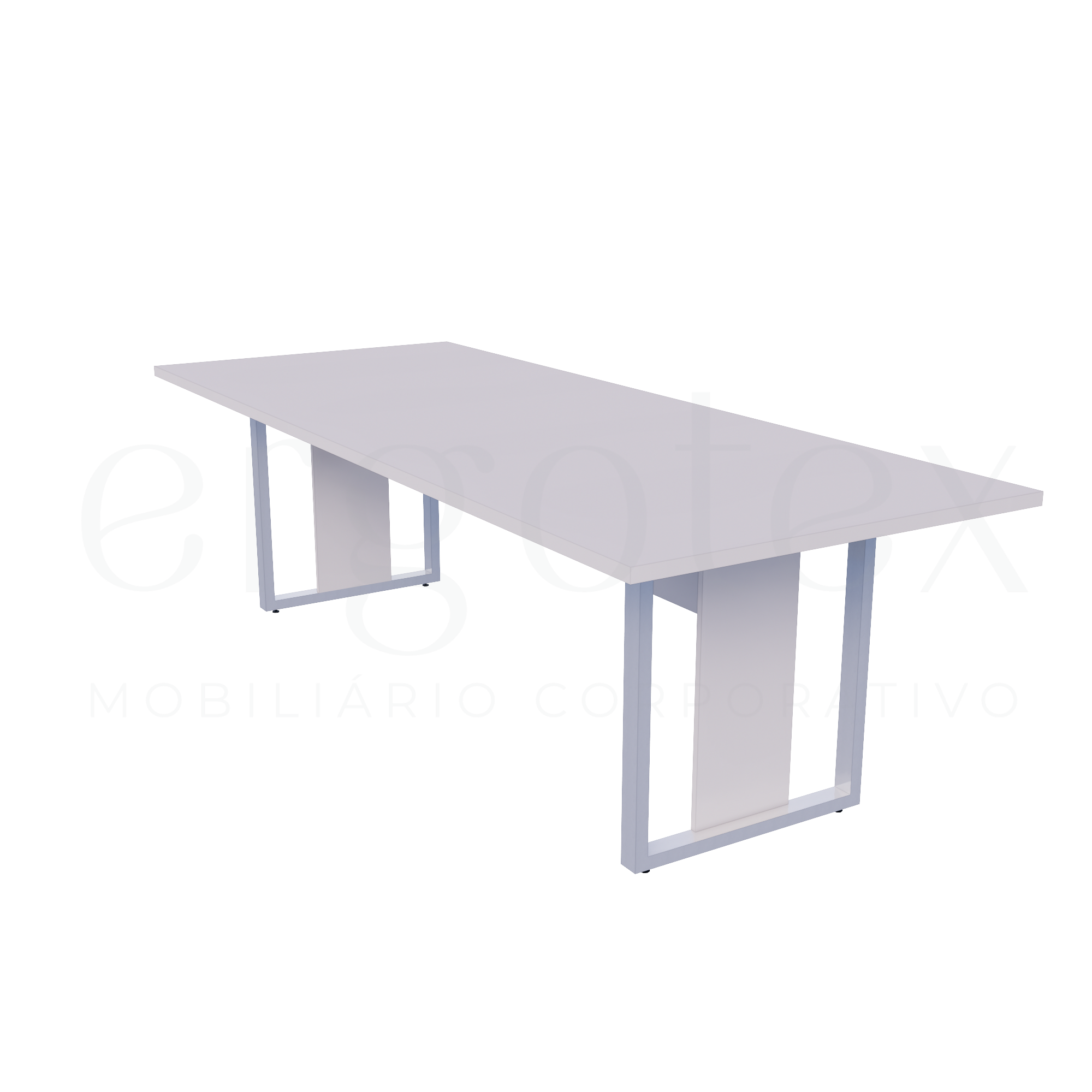 Mesa de Reunião Industrial Tampo 30mm Preto