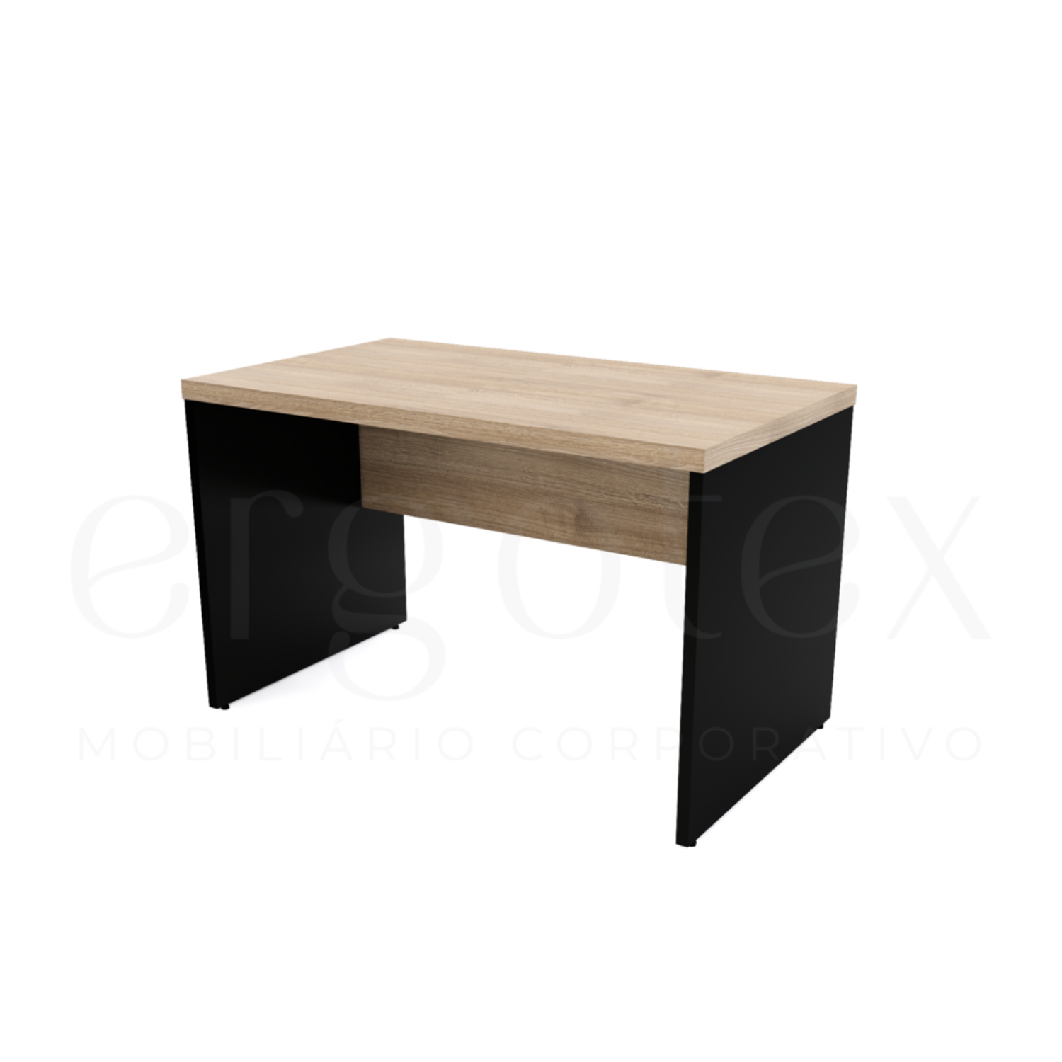 Mesa Reta Pé Painel Tampo 30mm