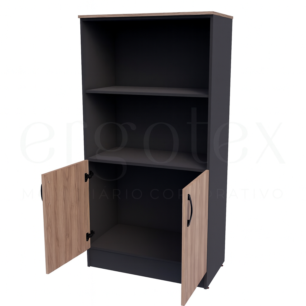 Armário Estante Escritório 2 Portas Soft 15mm