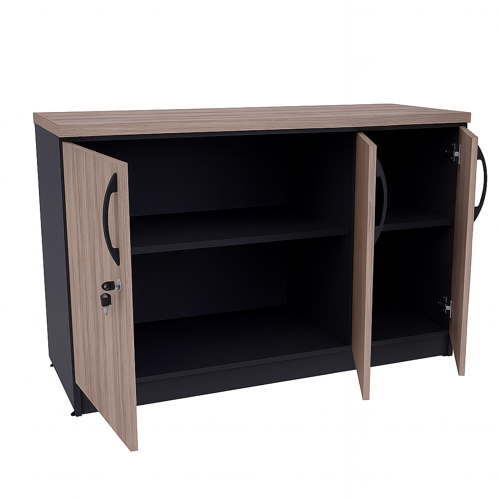 Balcão de Escritório 3 Portas Tampo 30mm