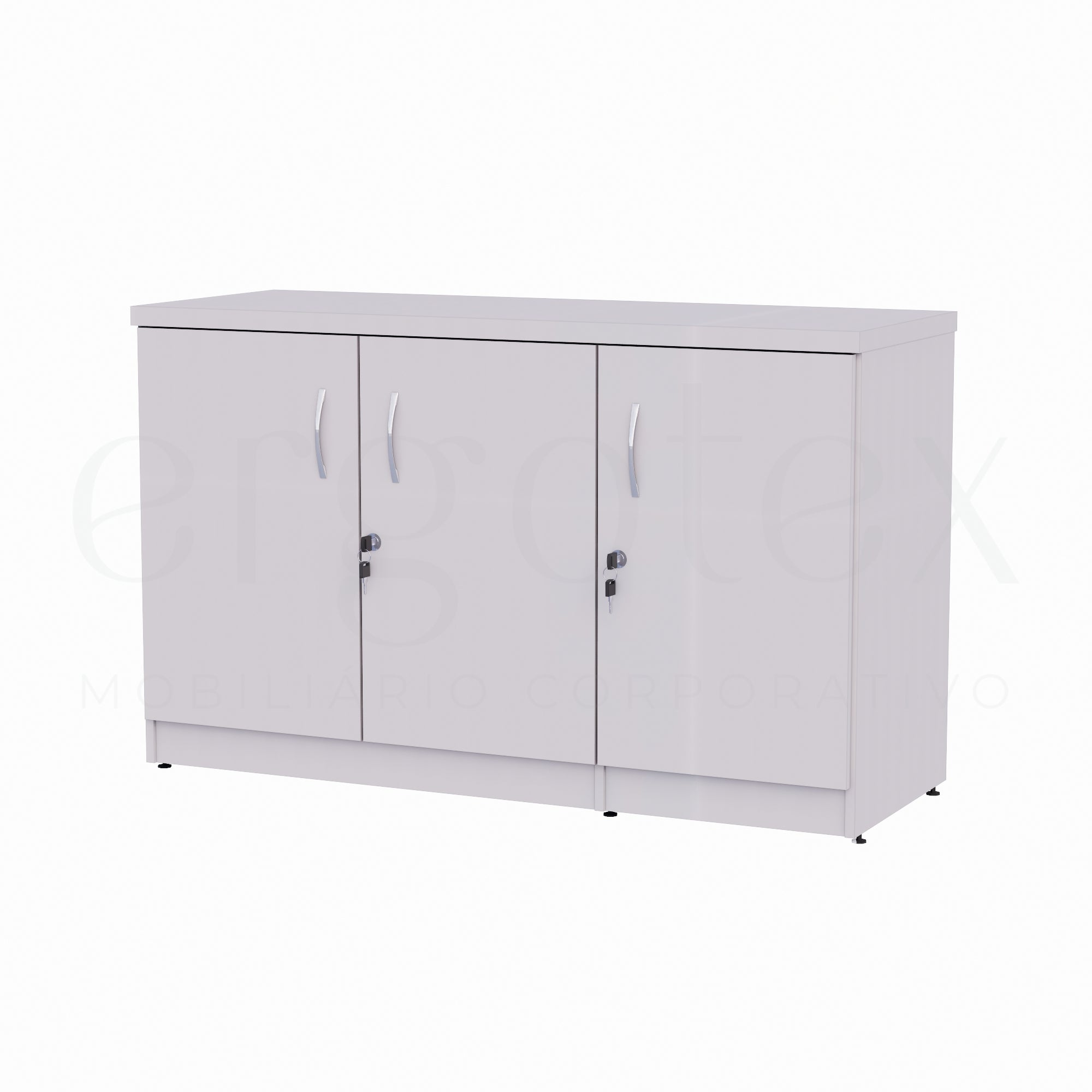 Balcão de Escritório 3 Portas Tampo 30mm