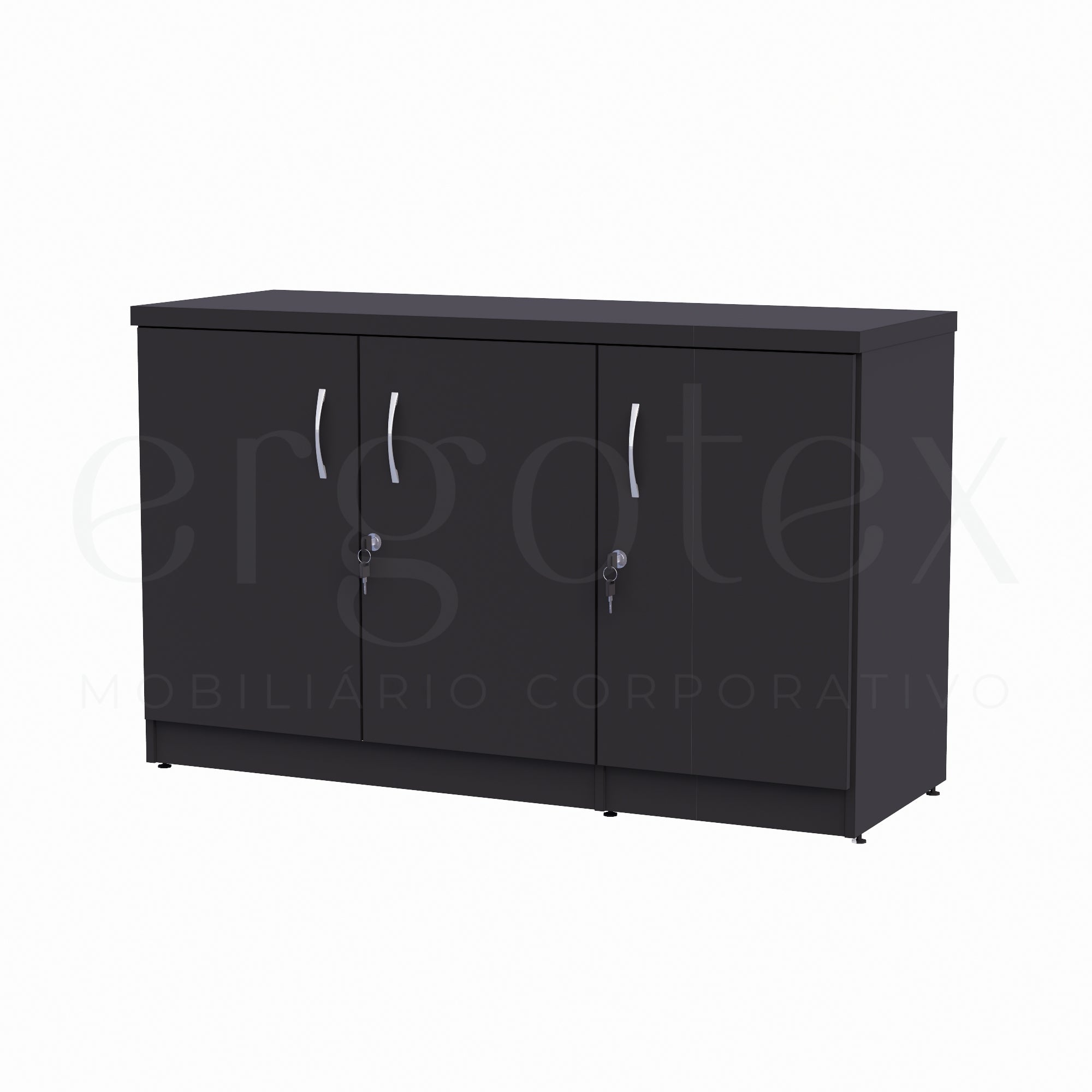 Balcão de Escritório 3 Portas Tampo 30mm