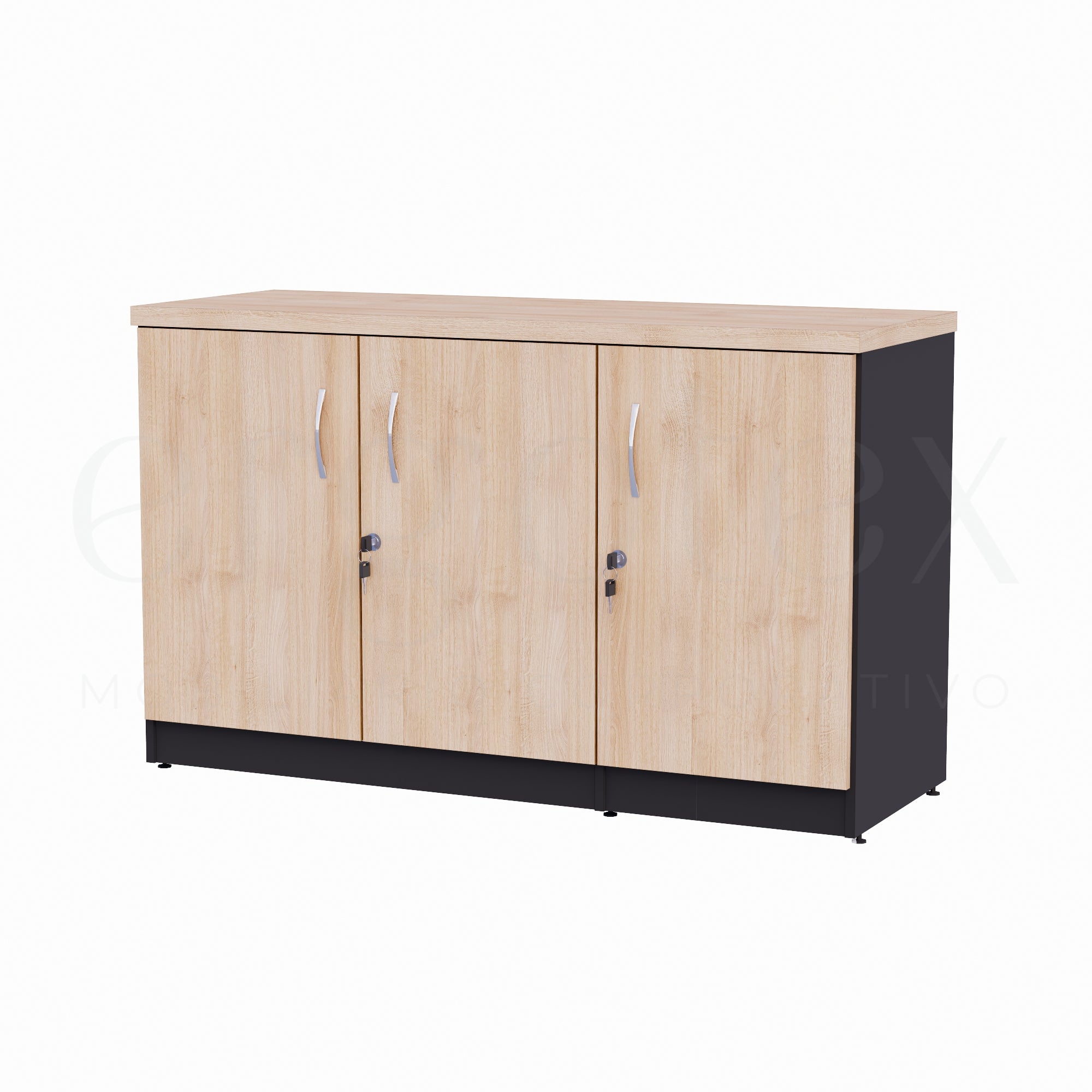 Balcão de Escritório 3 Portas Tampo 30mm