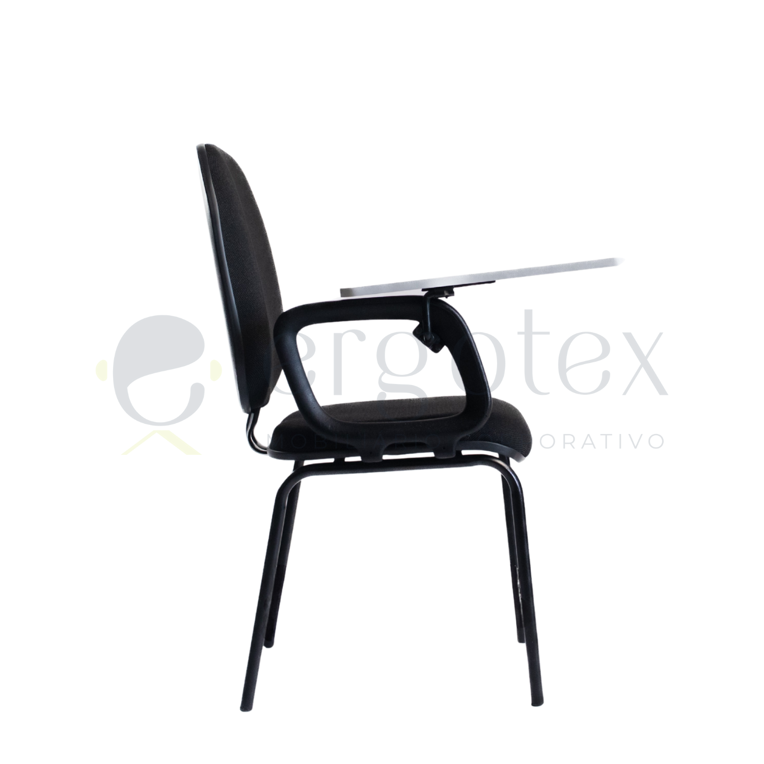 Cadeira Universitária Diretor Prancheta Escamoteável sem Porta Livros