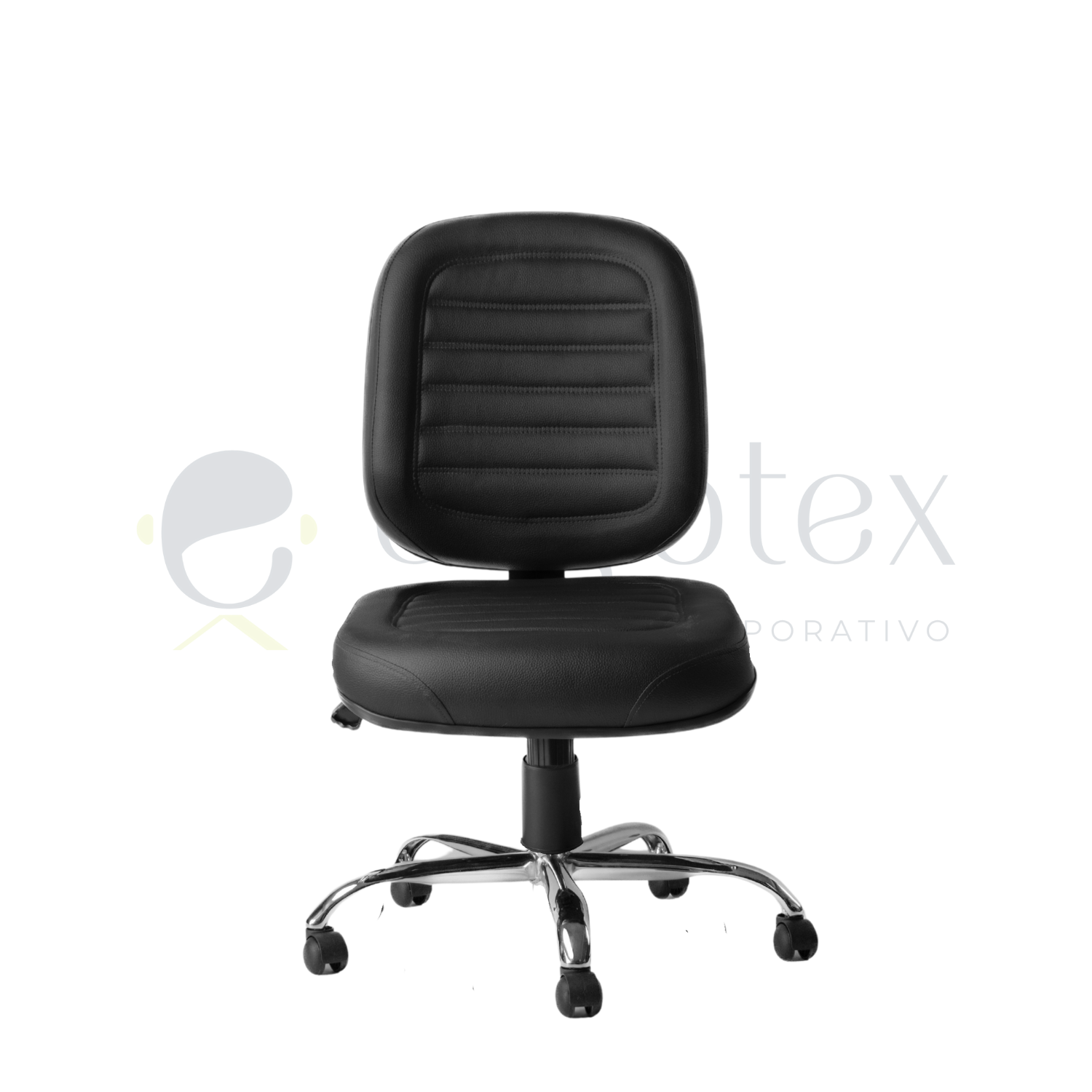 Cadeira Giratória Diretor Costura Cromada com Relax