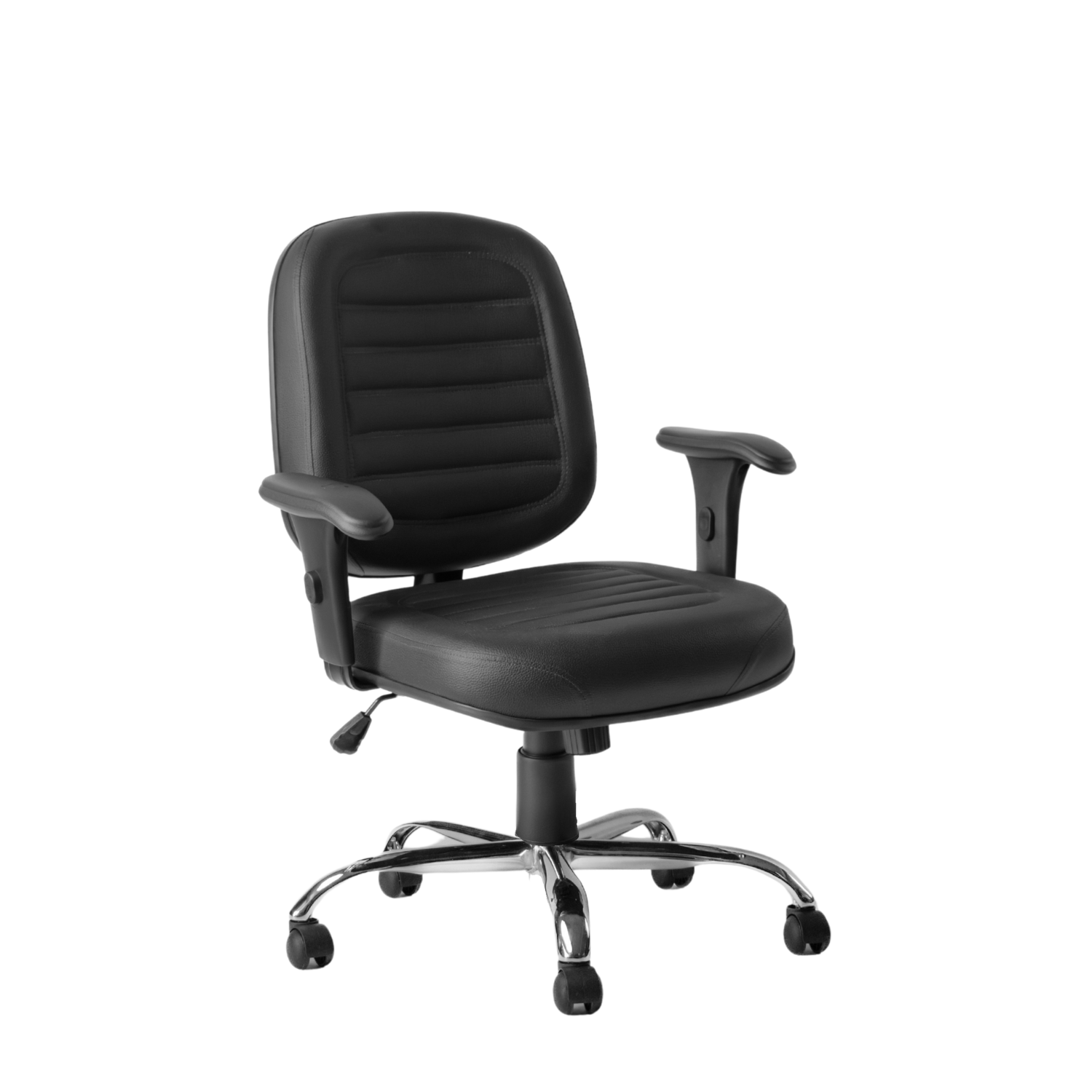 Cadeira Giratória Diretor Costura Cromada com Relax