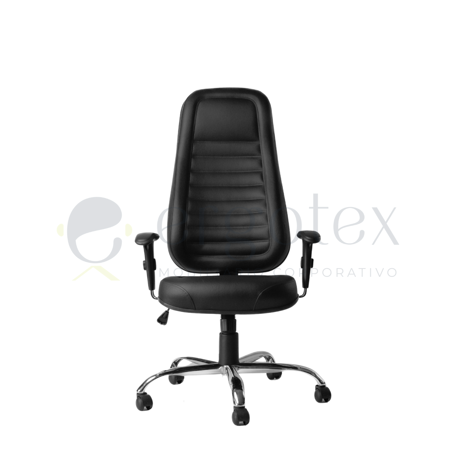 Cadeira Giratória Presidente Alta Cromada com Relax