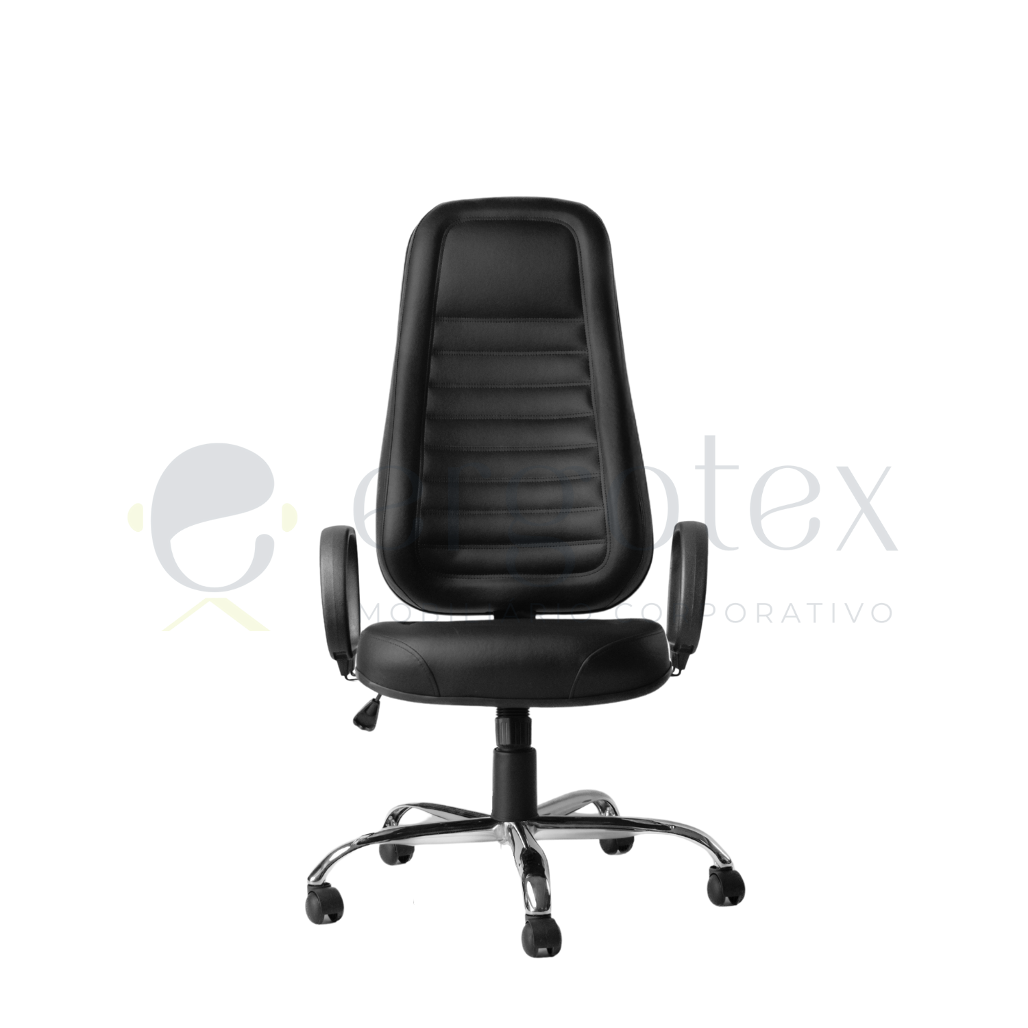 Cadeira Giratória Presidente Alta Cromada com Relax