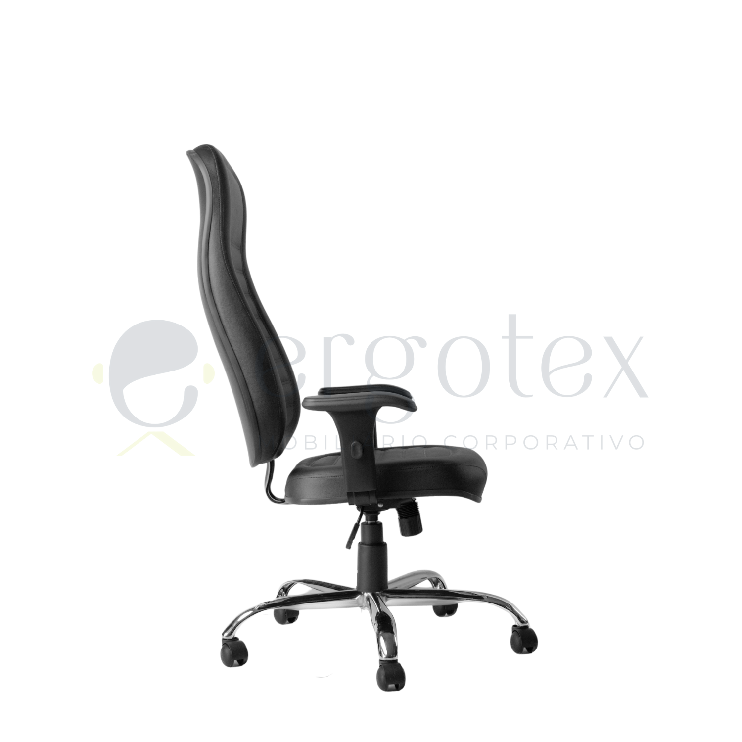 Cadeira Giratória Presidente Alta Cromada com Relax