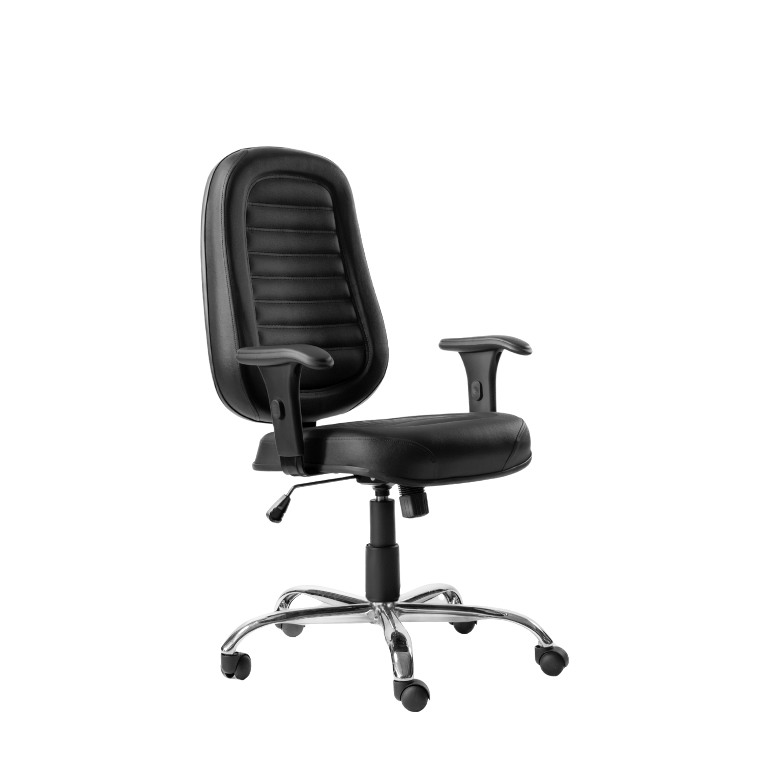 Cadeira Giratória Presidente Cromada Costura