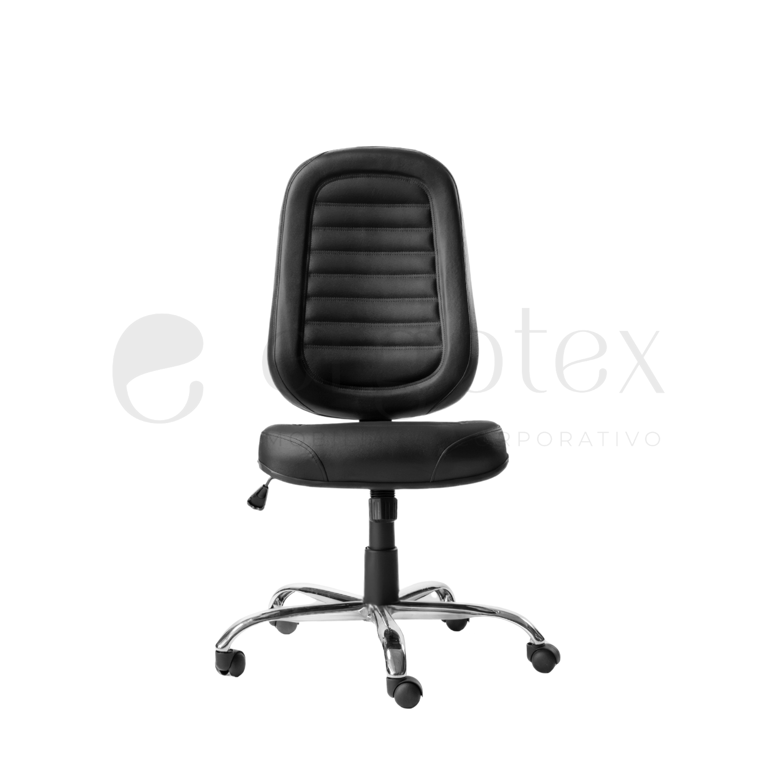 Cadeira Giratória Presidente Cromada Costura