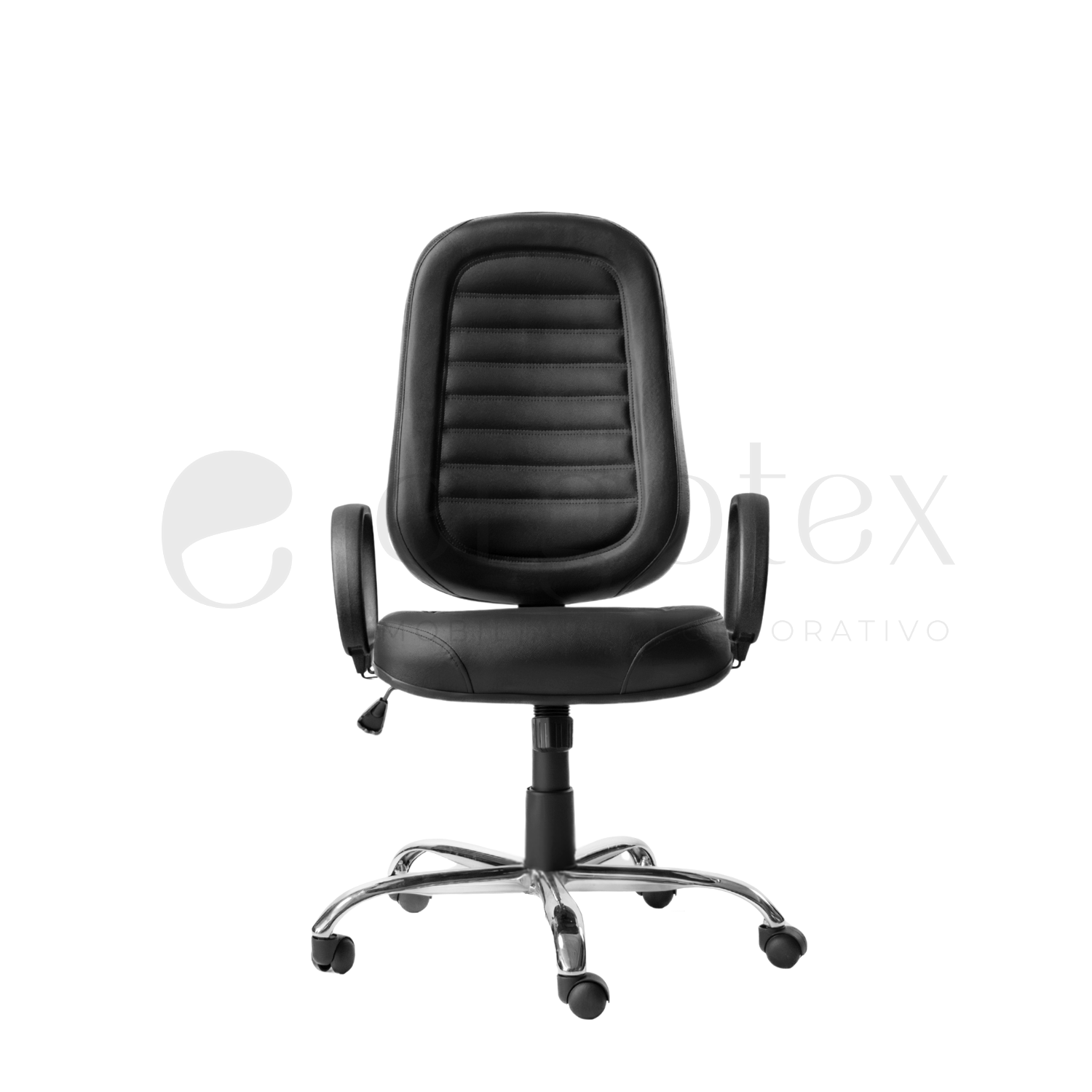 Cadeira Giratória Presidente Cromada Costura