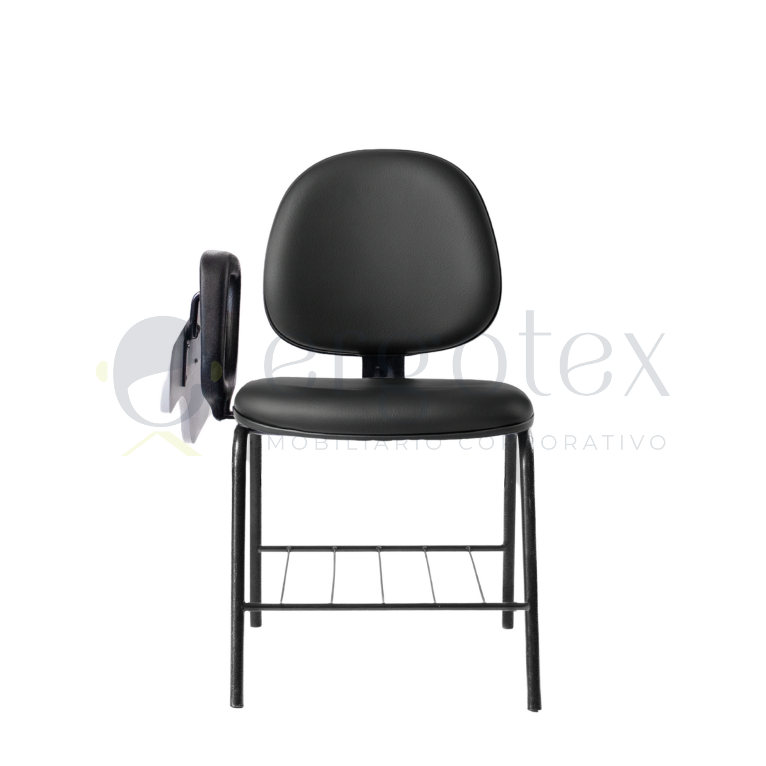 Cadeira Universitária Executiva Prancheta Escamoteável com Porta Livros