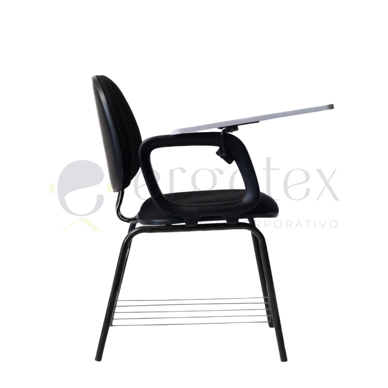 Cadeira Universitária Executiva Prancheta Escamoteável com Porta Livros