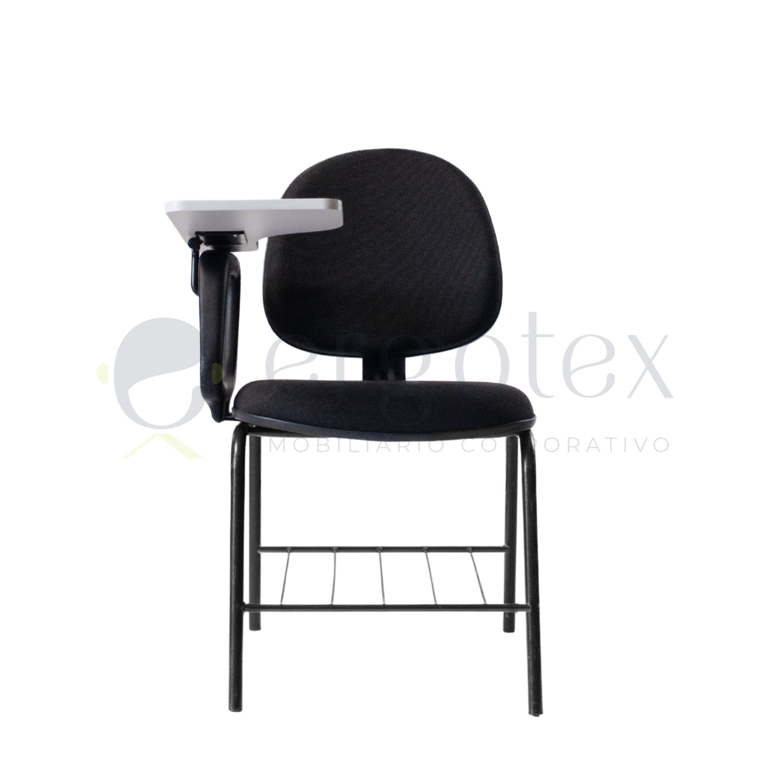 Cadeira Universitária Executiva Prancheta Escamoteável com Porta Livros