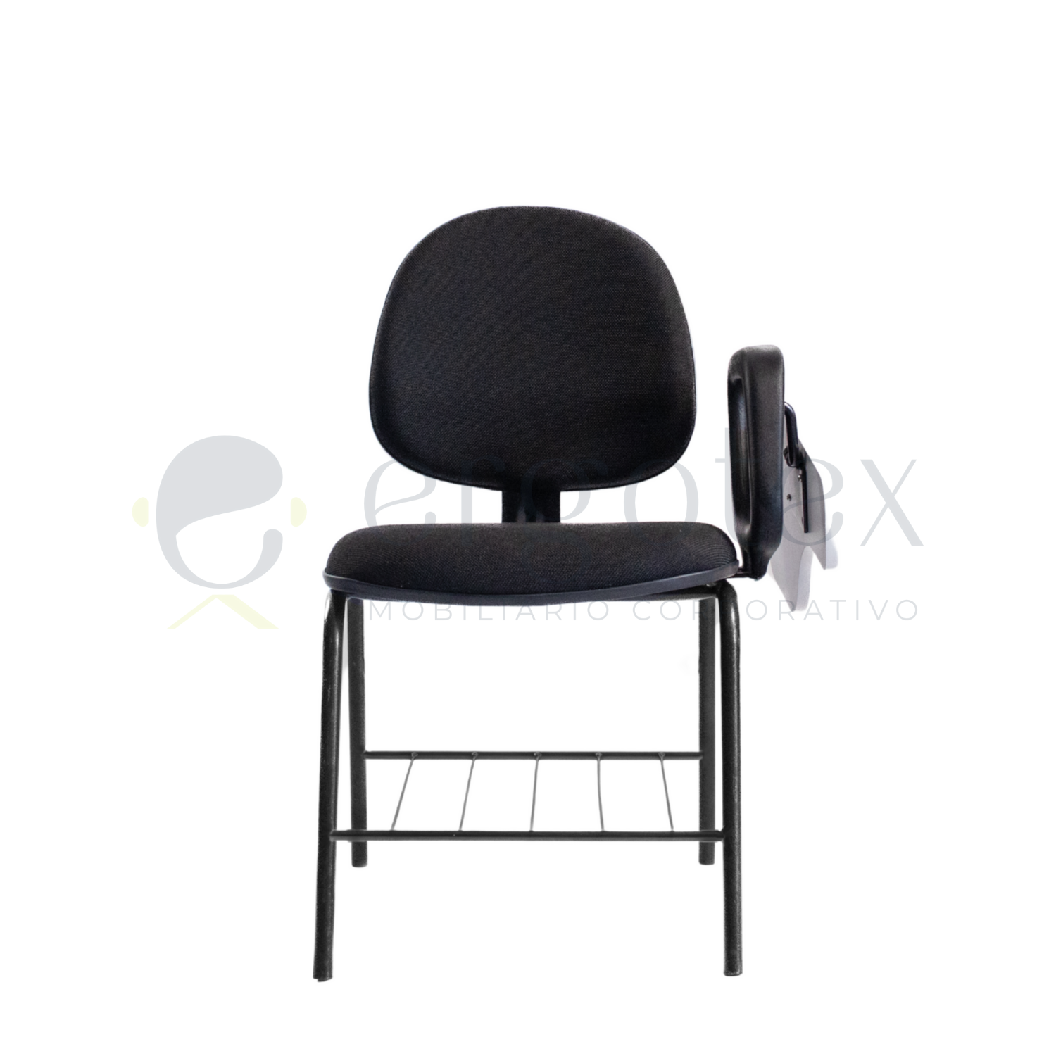 Cadeira Universitária Executiva Prancheta Escamoteável com Porta Livros