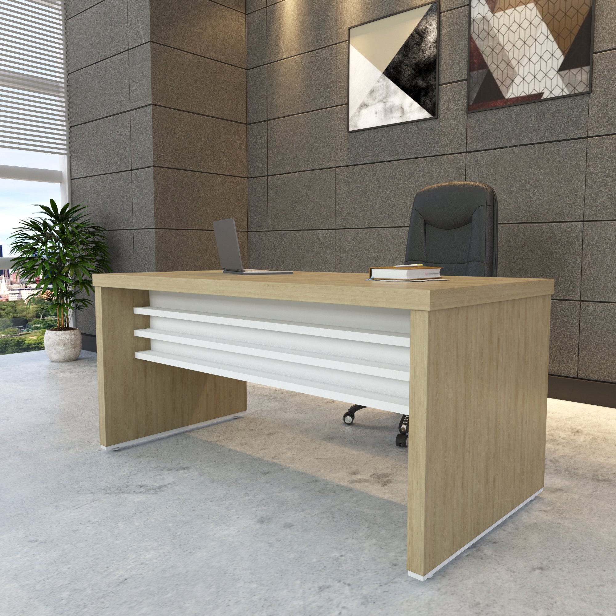 Mesa Reta Escritório Tampo 50mm