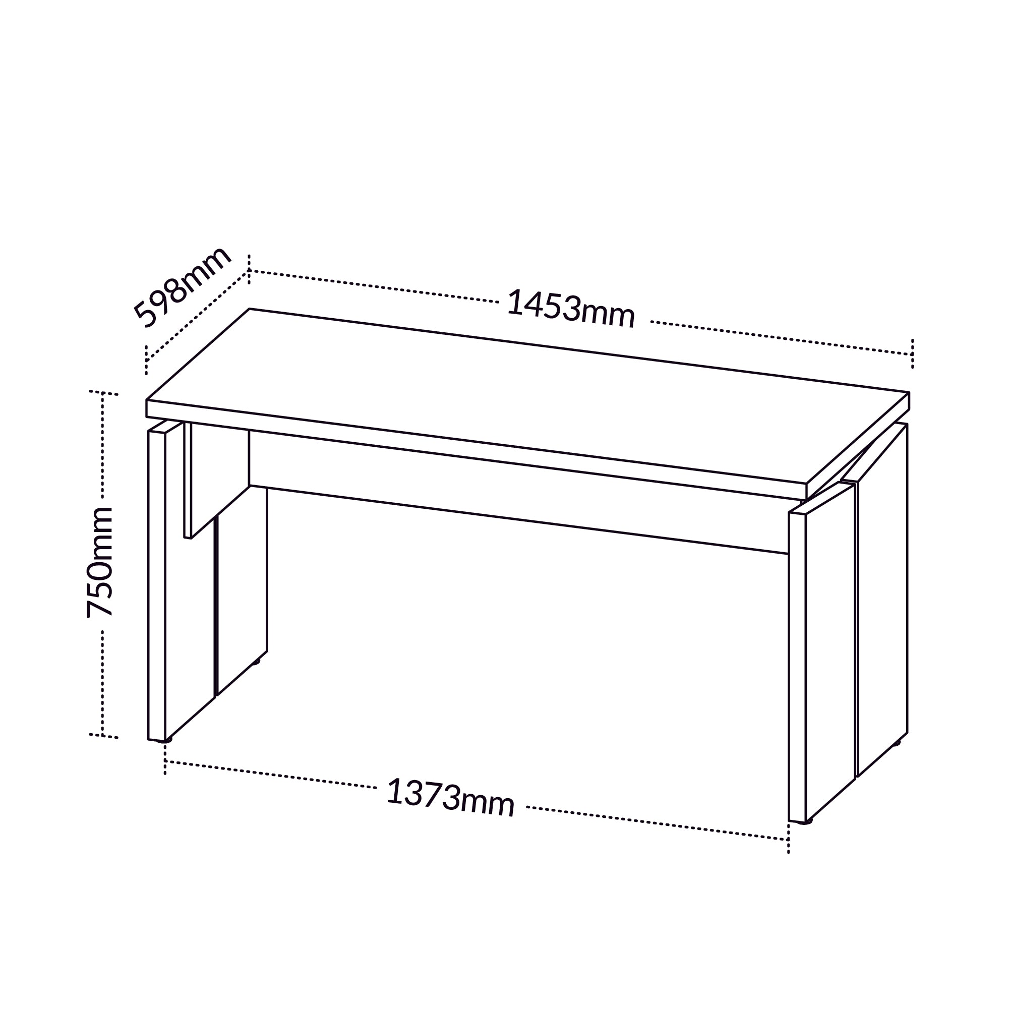 Mesa Reta Escritório Operacional Tampo 37mm