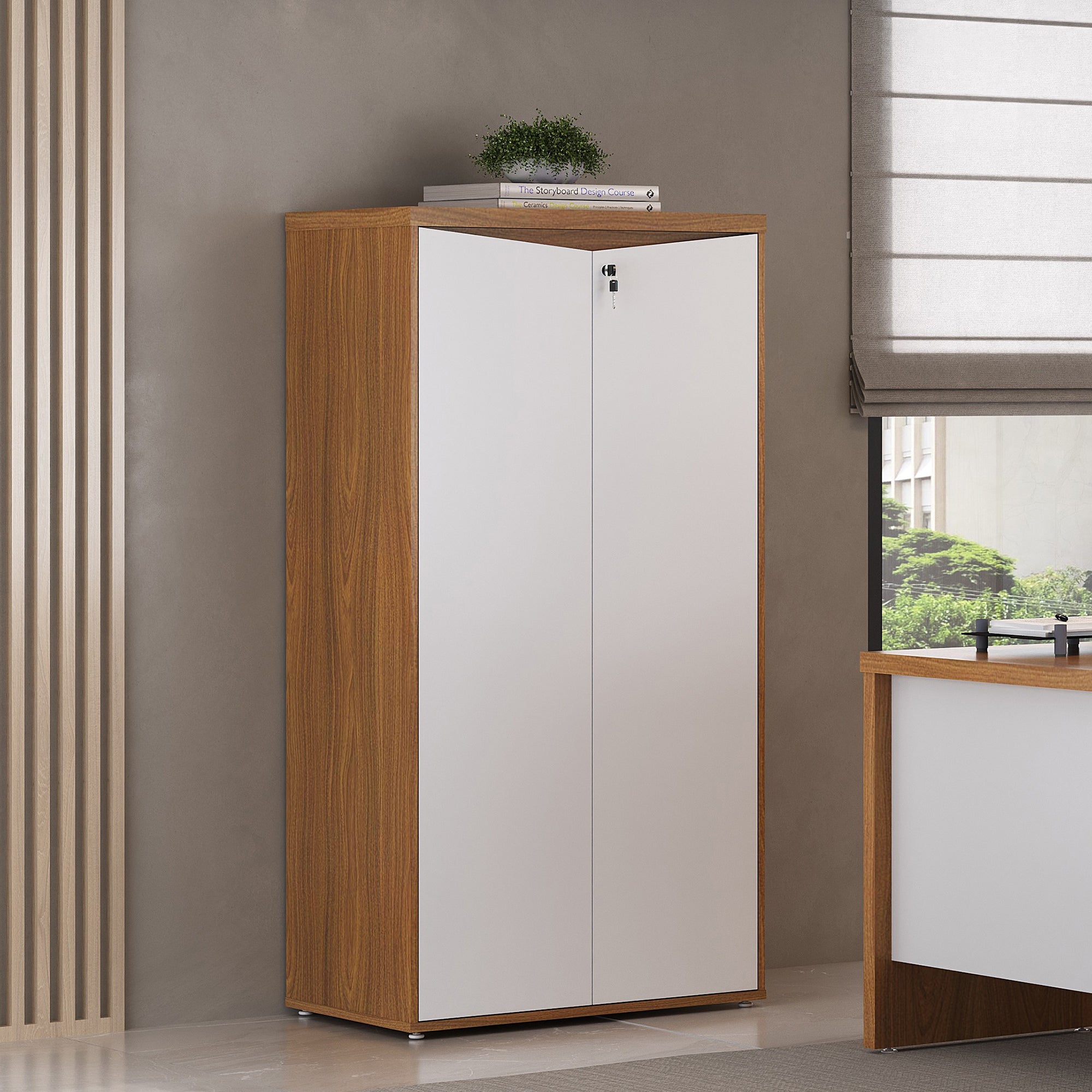 Armário Escritório 2 Portas Tampo 37mm