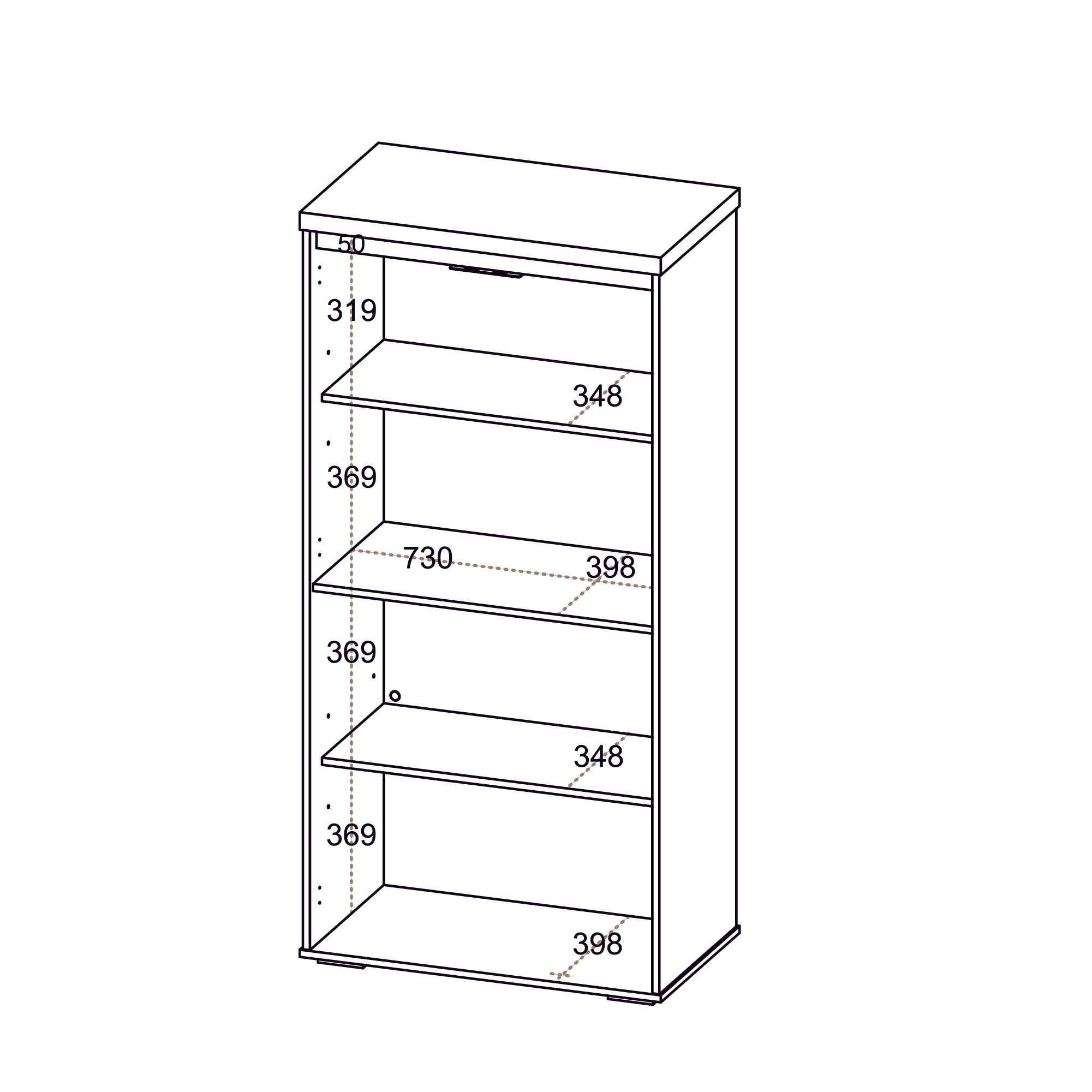Armário Escritório 2 Portas Tampo 37mm