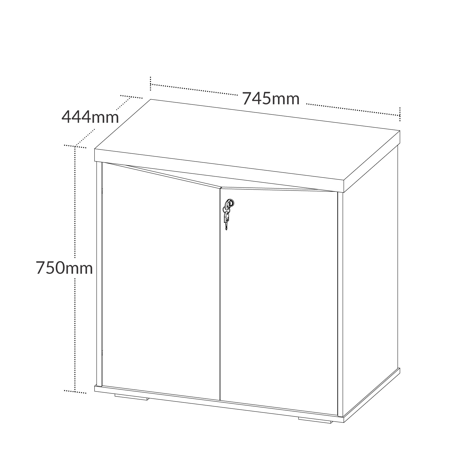 Balcão Escritório 2 Portas Tampo 37mm