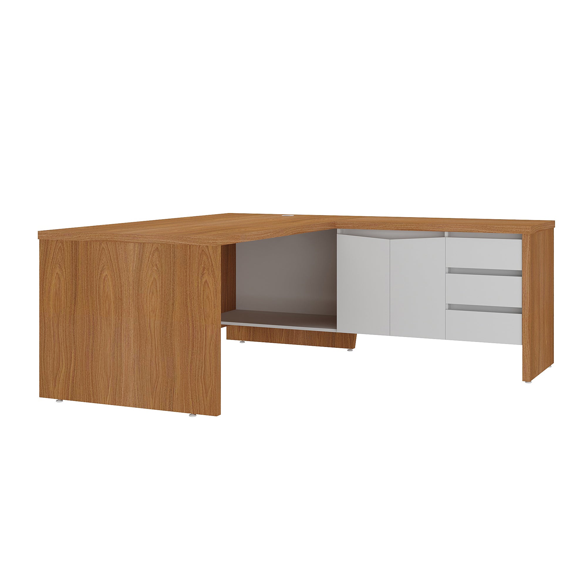 Mesa em L Escritório Chefia Tampo 37mm