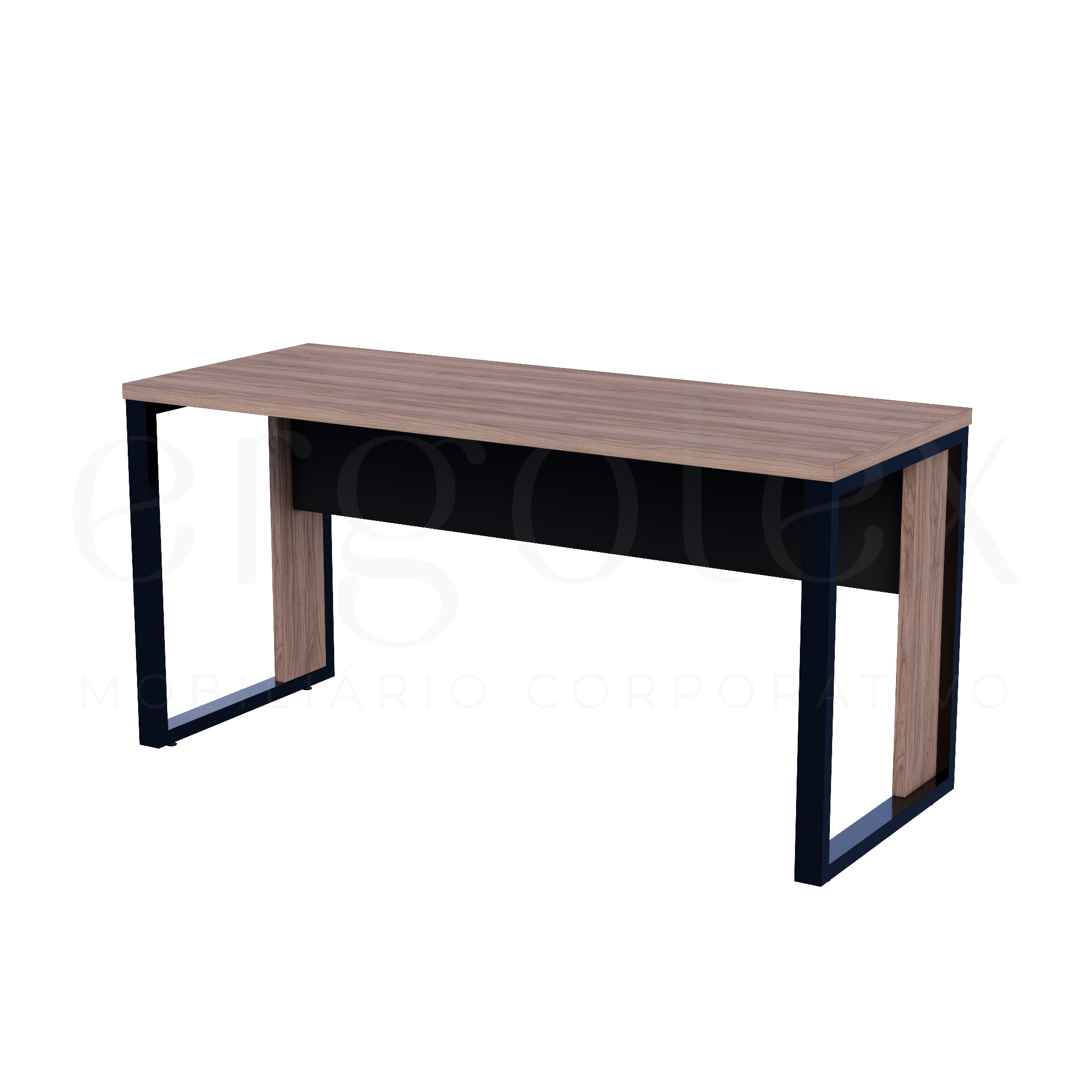 Mesa Reta Escritorio Tampo 30mm Pé Industrial