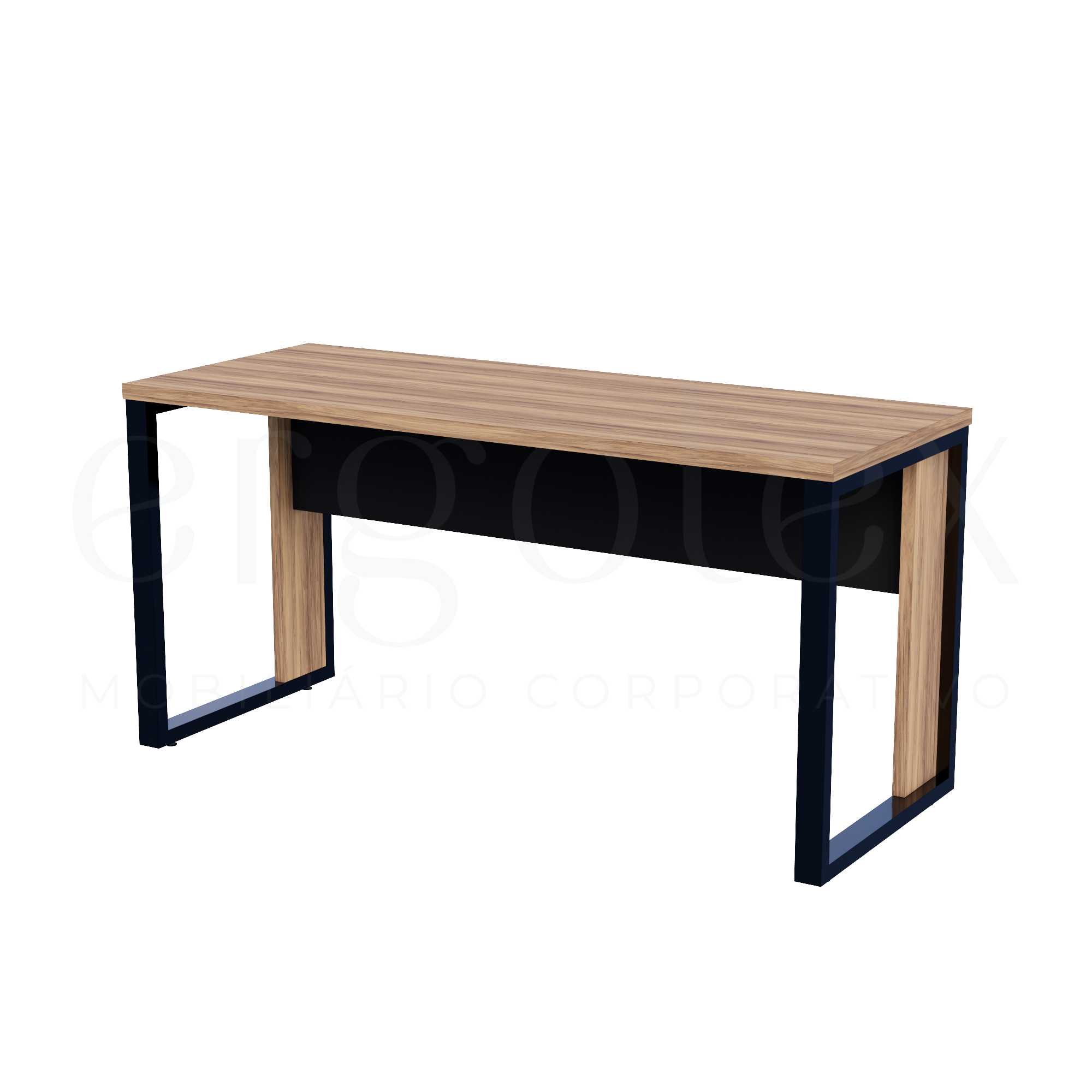 Mesa Reta Escritorio Tampo 30mm Pé Industrial
