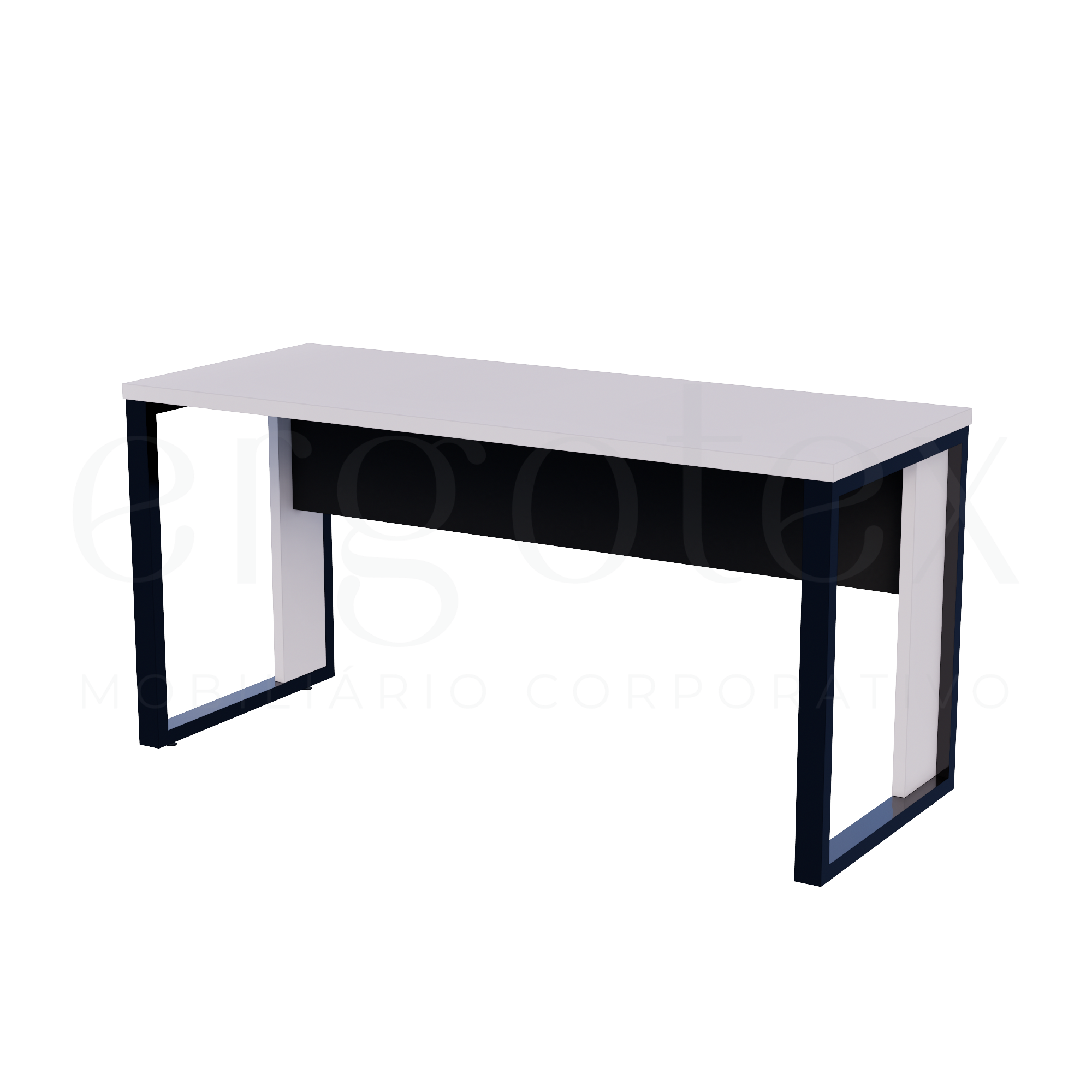 Mesa Reta Escritorio Tampo 30mm Pé Industrial