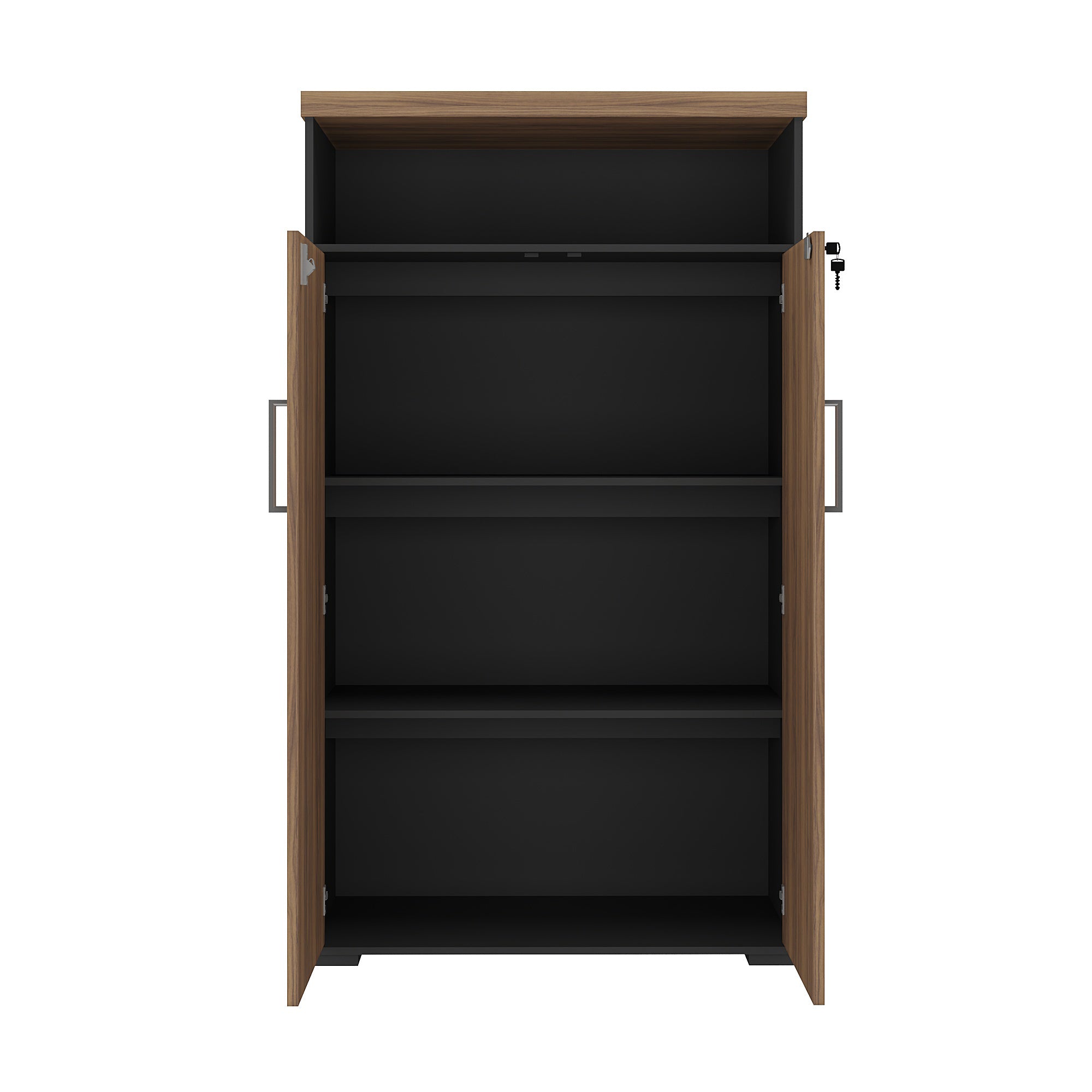 Armario Escritório 2 Portas e Nicho Tampo 50mm