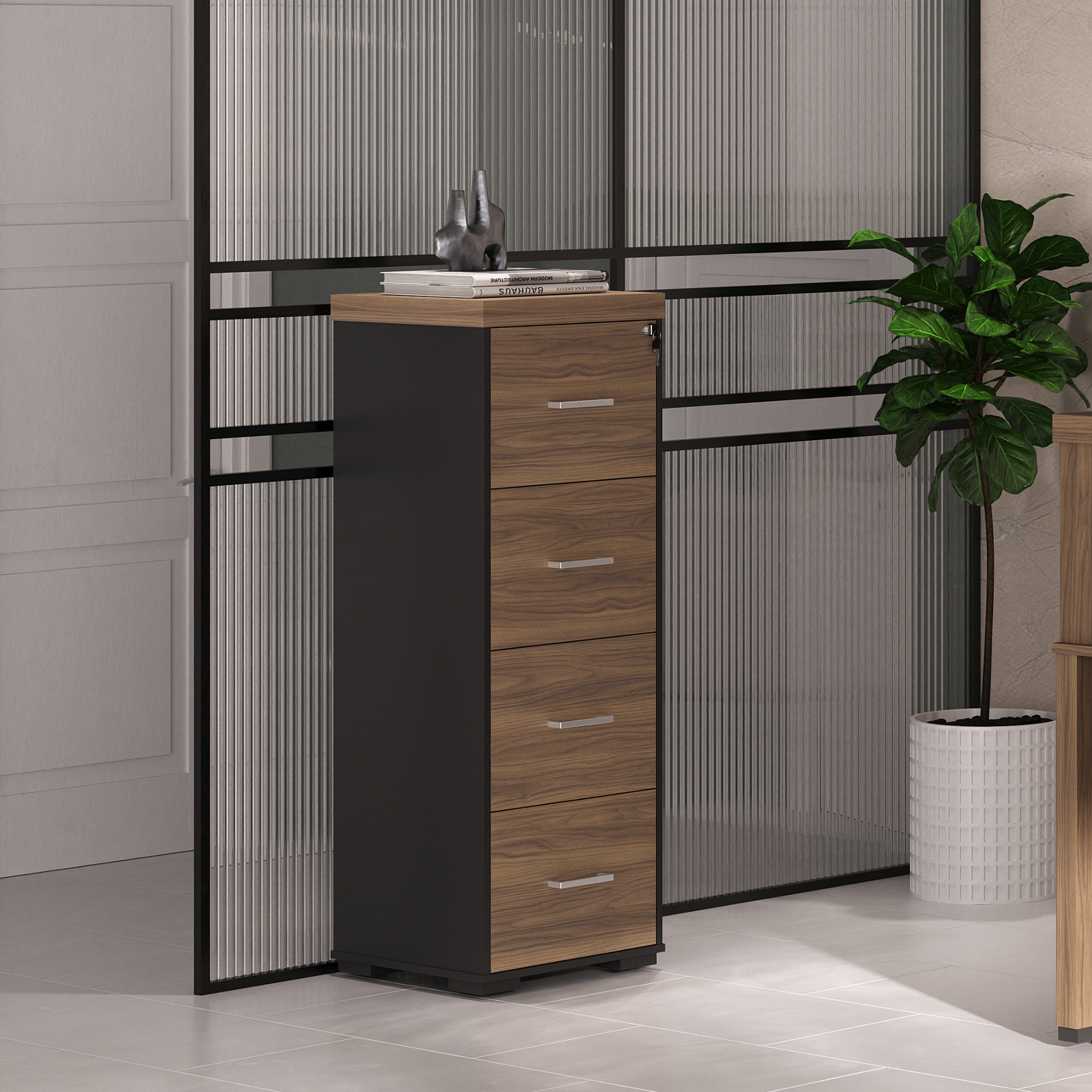 Arquivo 4 Gavetas para Pasta Suspensa Tampo 50mm