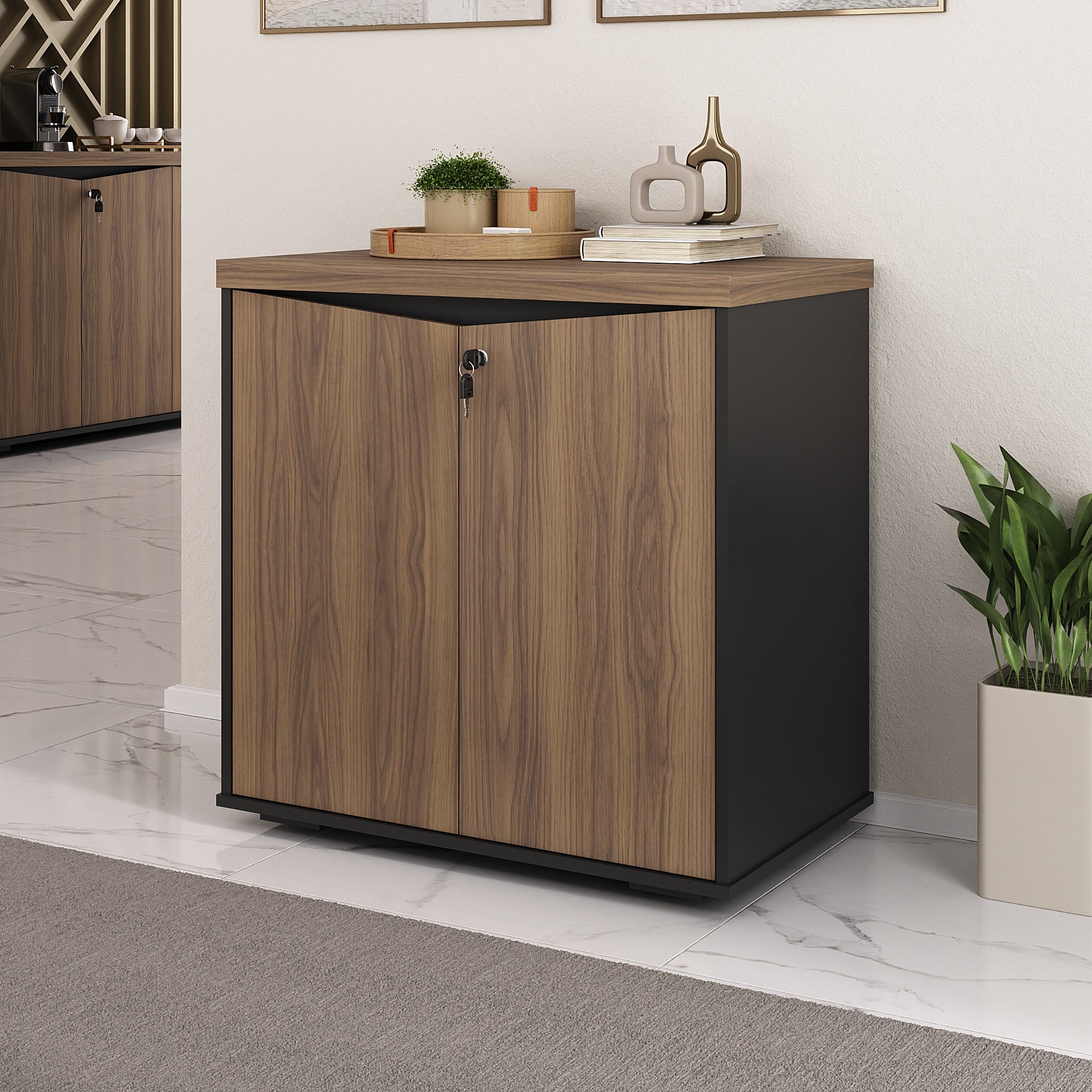 Balcão Escritório 2 Portas Tampo 37mm