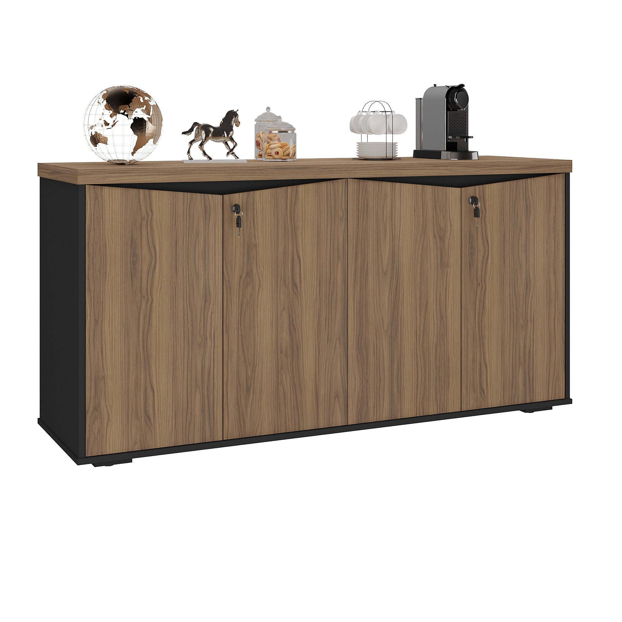 Balcão Escritório 4 Portas Tampo 37mm