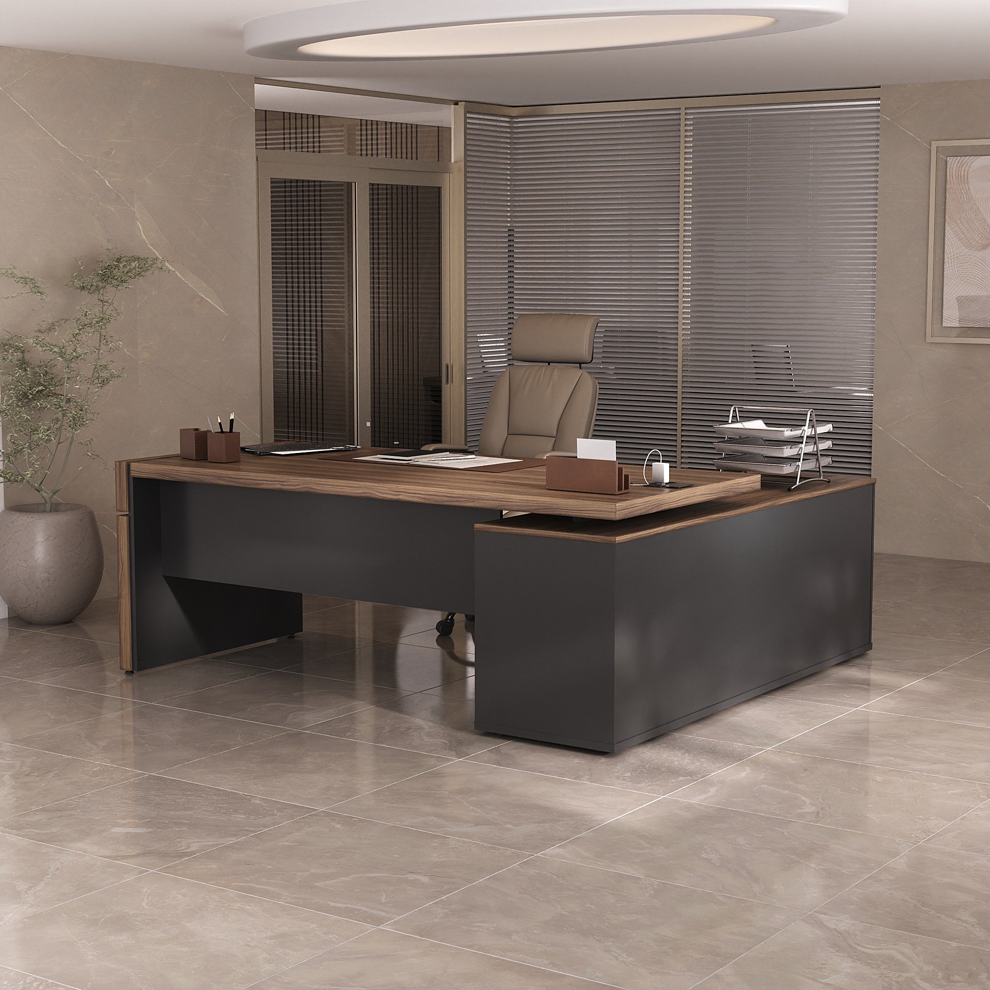 Estação de Trabalho Diretoria Connect Tampo 50mm