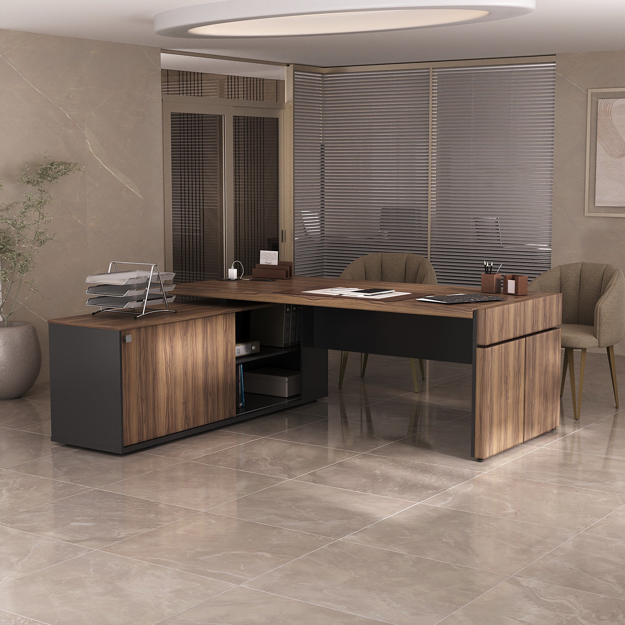 Estação de Trabalho Diretoria Connect Tampo 50mm