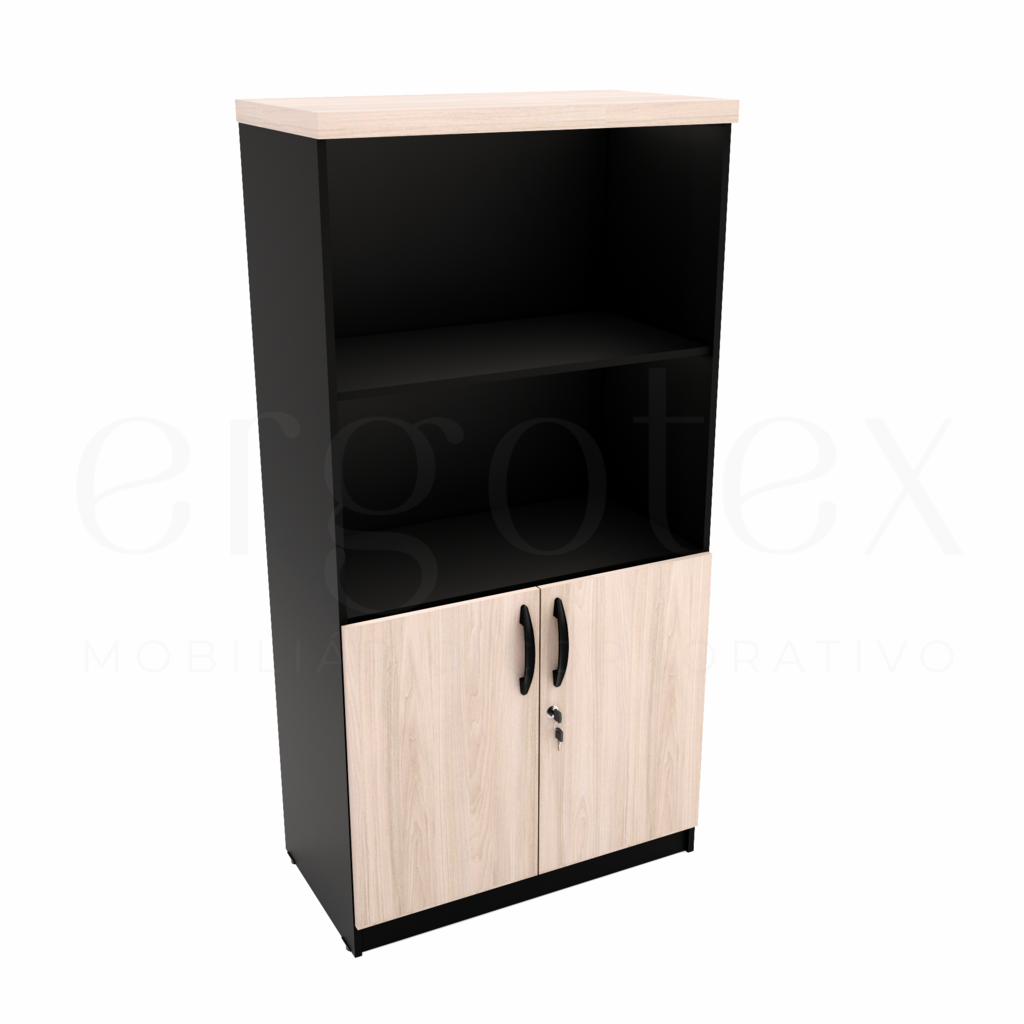 Armario Estante Escritorio 2 Portas Tampo 30mm