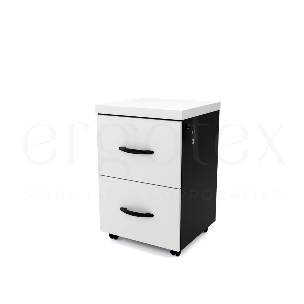 Direito Arquivo para Pasta Suspensa com 2 Gavetas Tampo 40mm