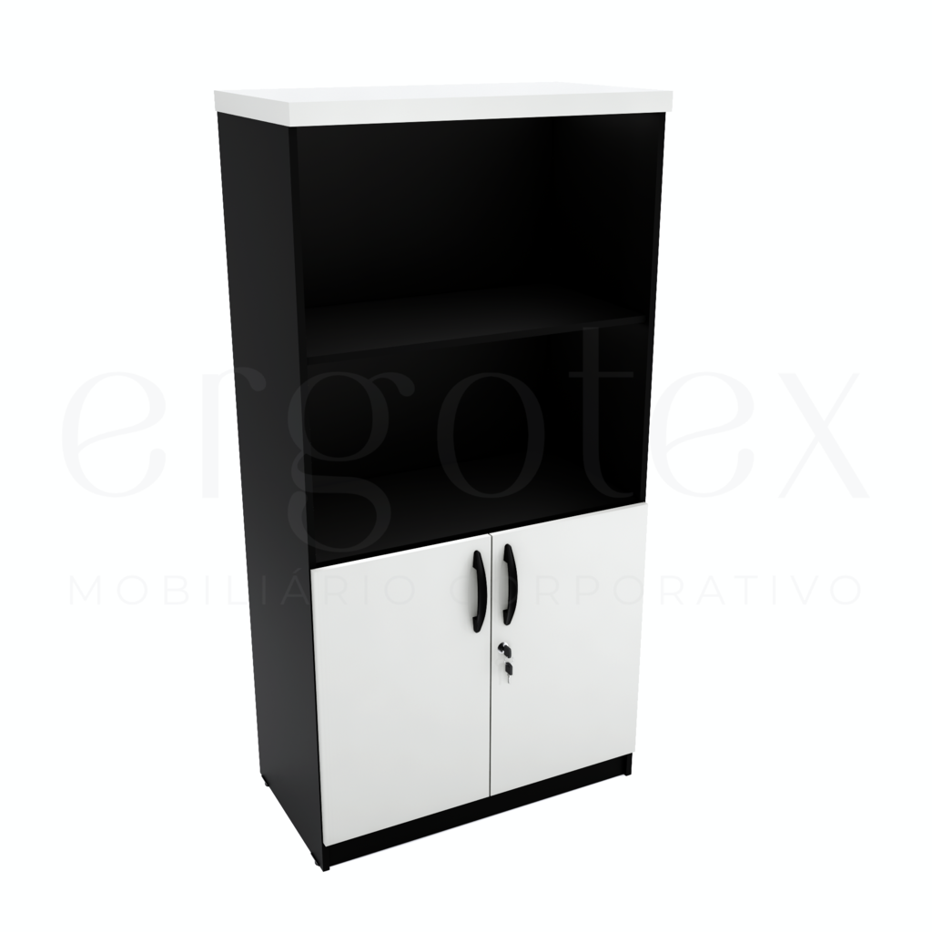 Armario Estante Escritorio 2 Portas Tampo 30mm