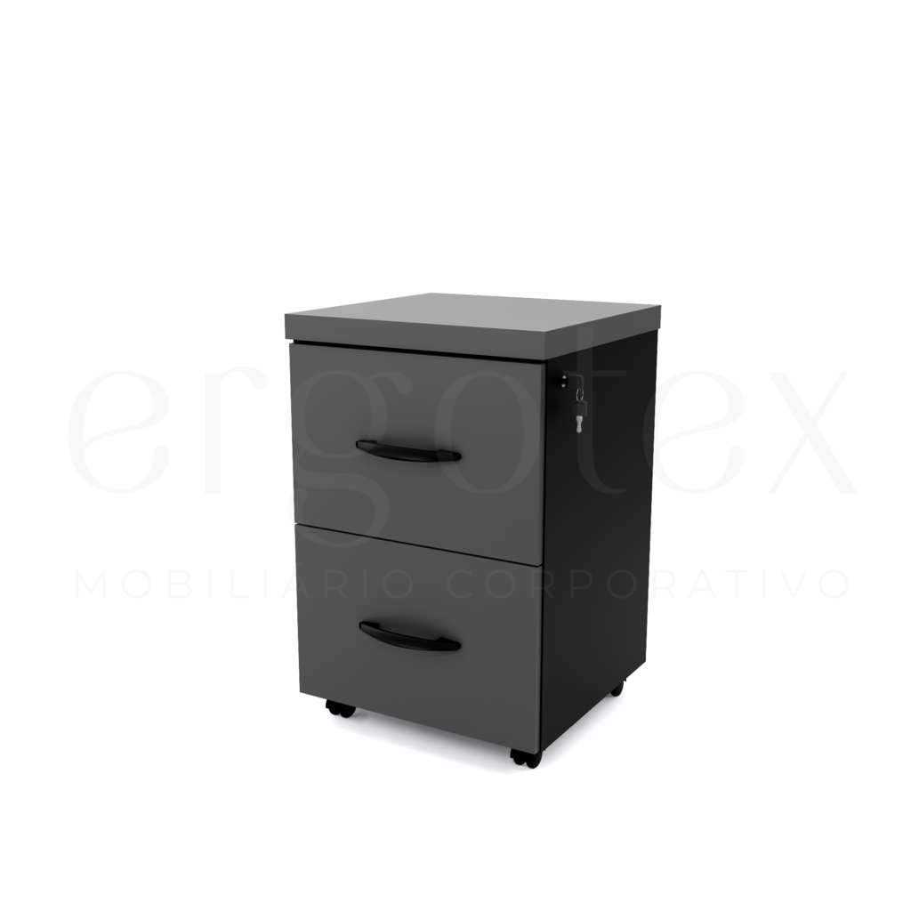 Direito Arquivo para Pasta Suspensa com 2 Gavetas Tampo 40mm