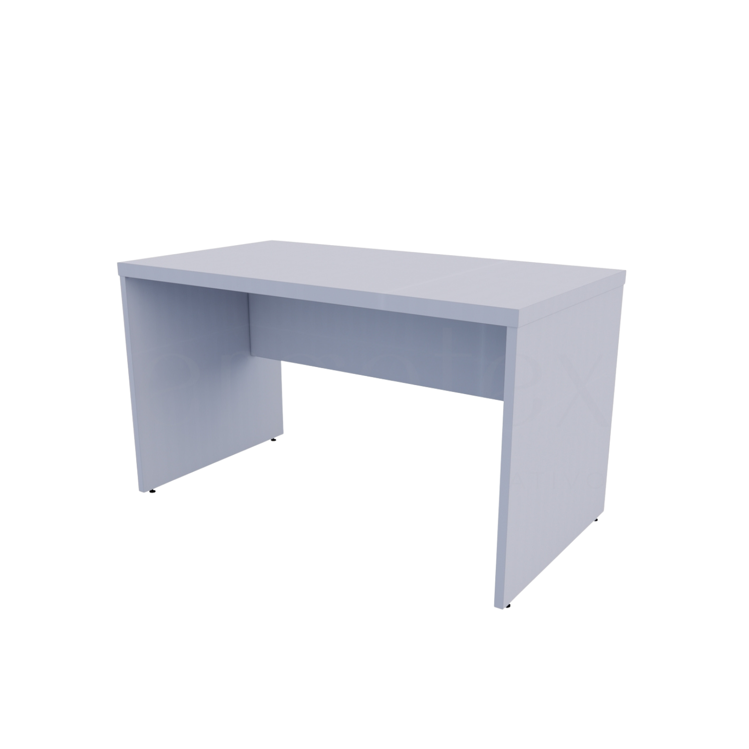 Mesa Reta Pé Painel Tampo 30mm
