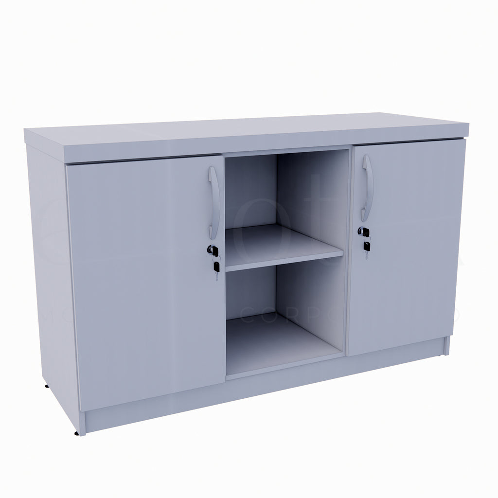 Balcao de Escritorio 2 Portas e Nicho Tampo 40mm