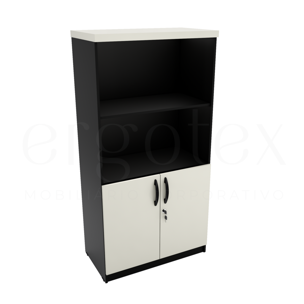 Armario Estante Escritorio 2 Portas Tampo 30mm
