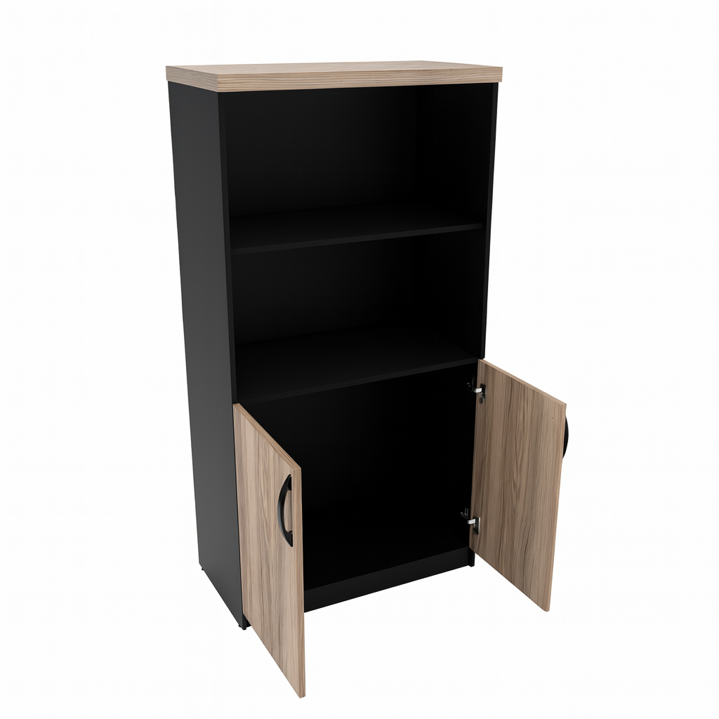 Armário Estante Escritório 2 Portas Tampo 30mm