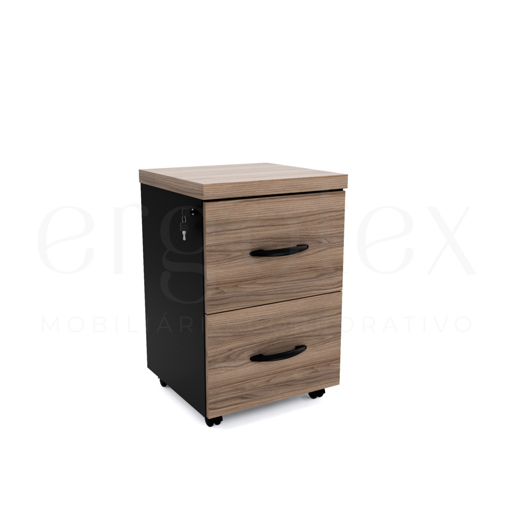 Esquerdo Arquivo para Pasta Suspensa com 2 Gavetas Tampo 40mm